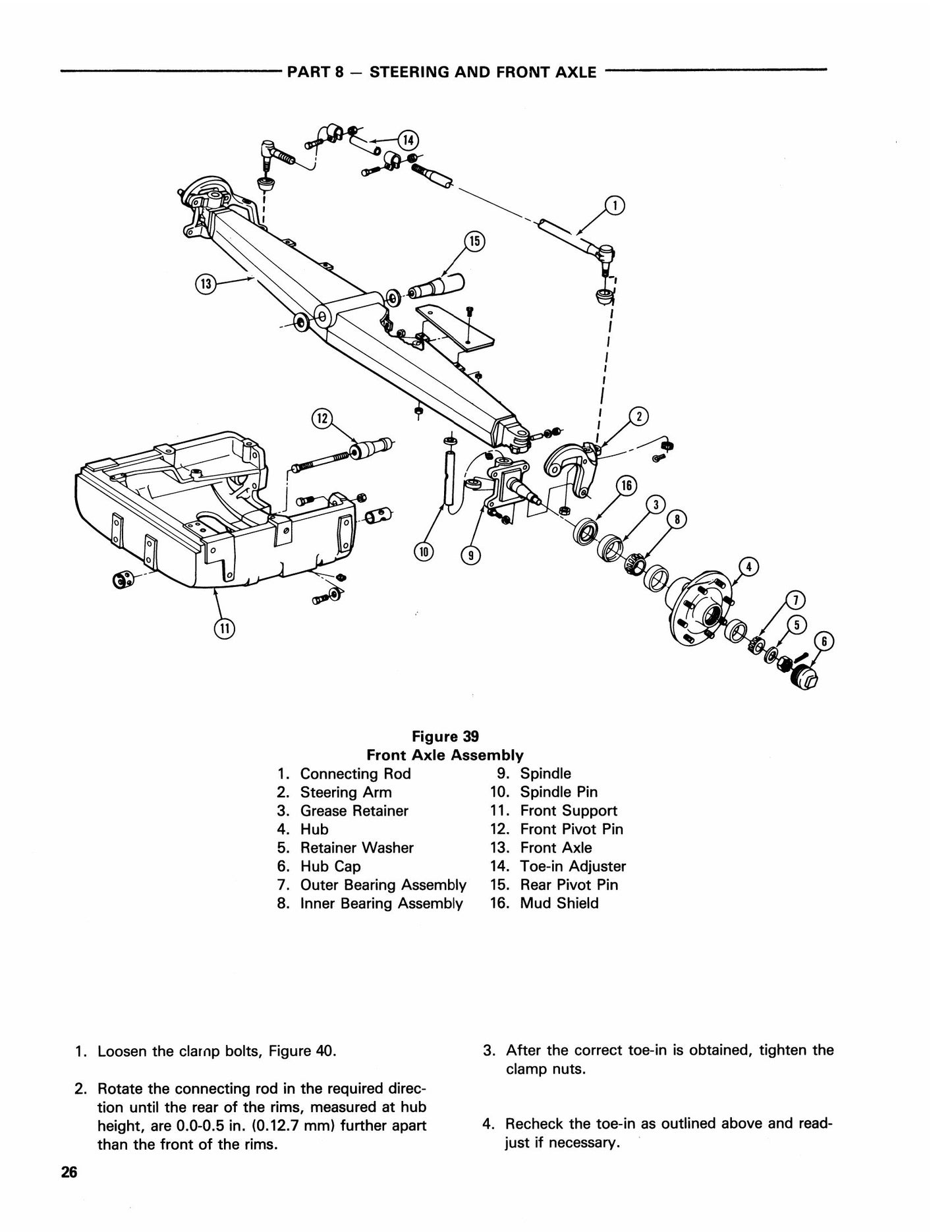 Ford 550 555 Tractor Steer Axle Factory Workshop Repair Manual 40881030