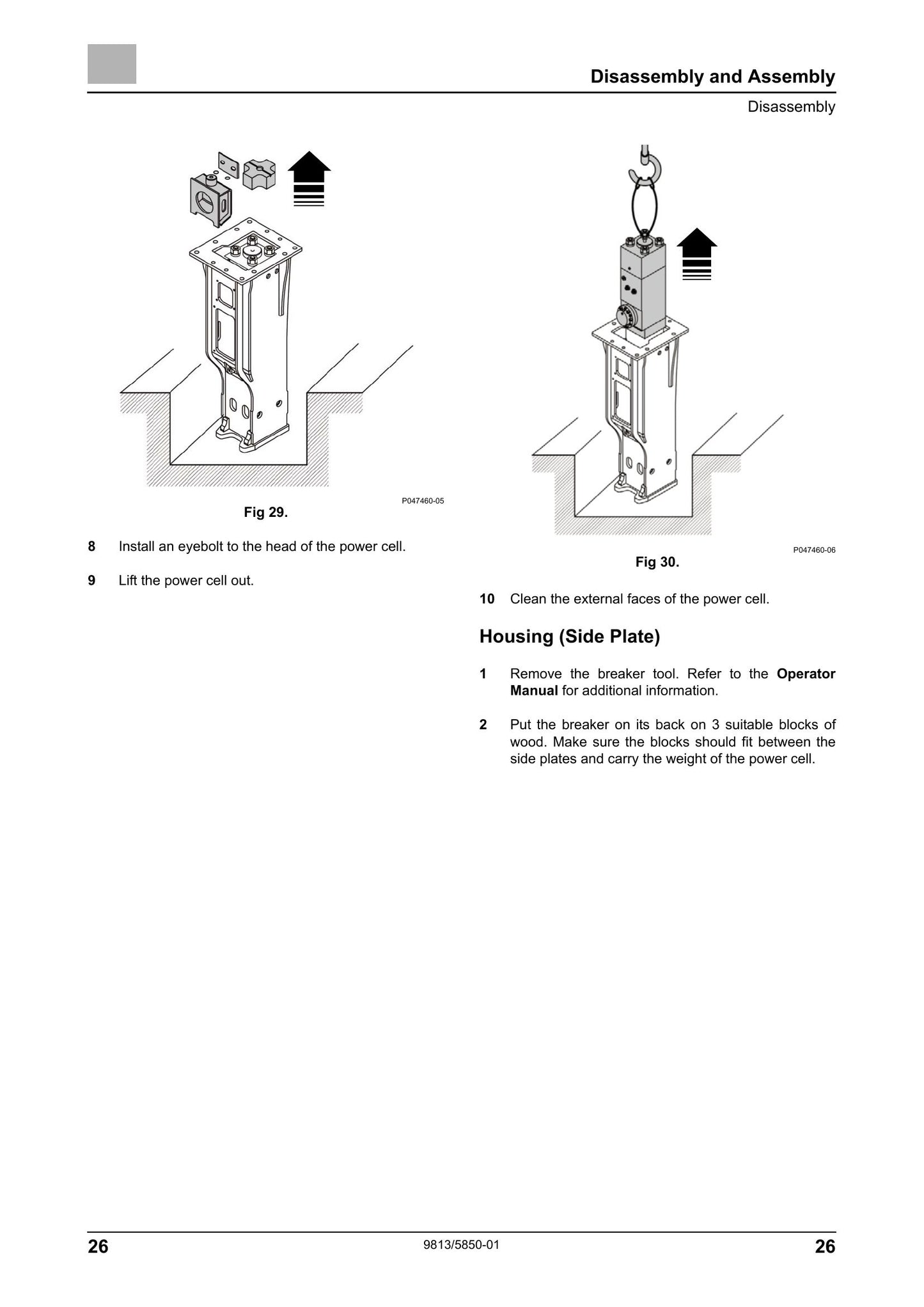 JCB HM012T HM018T HM026T HM380T Hydraulic Breaker Factory Workshop Service Manual 9813/5850-01