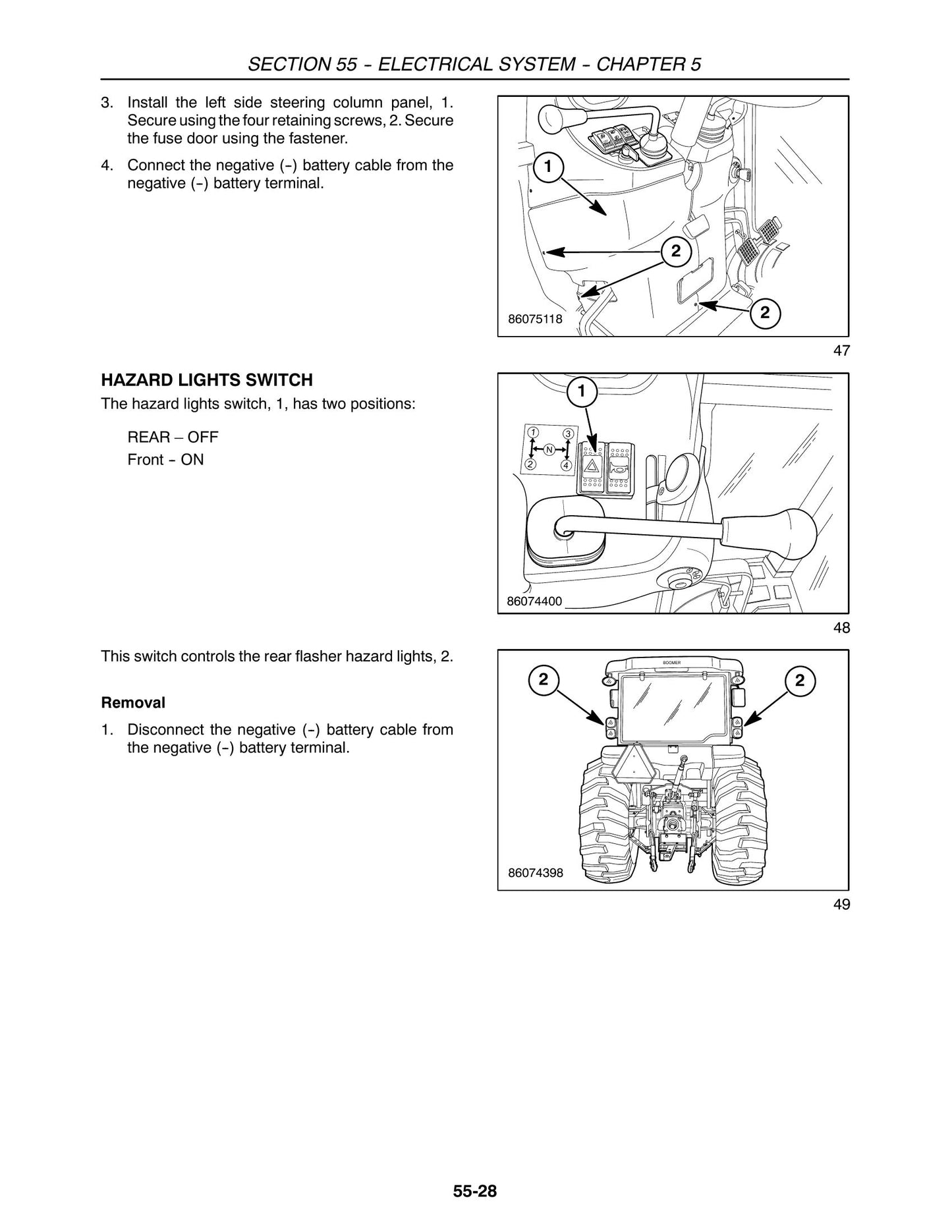 New Holland Boomer 4055 Boomer 4060 Tractor Factory Workshop Service Manual