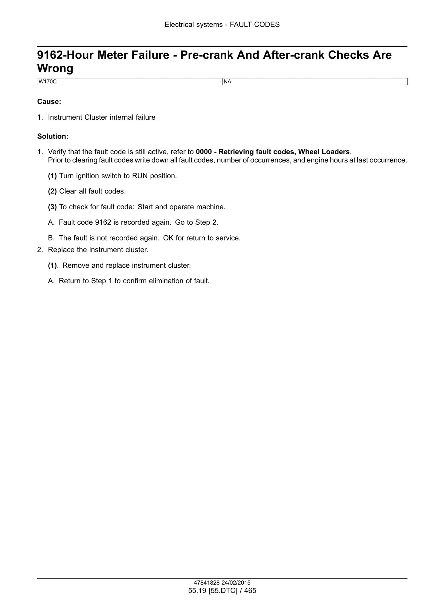 New Holland W130C W170C Wheel Loader Factory Workshop Service Manual 47865316