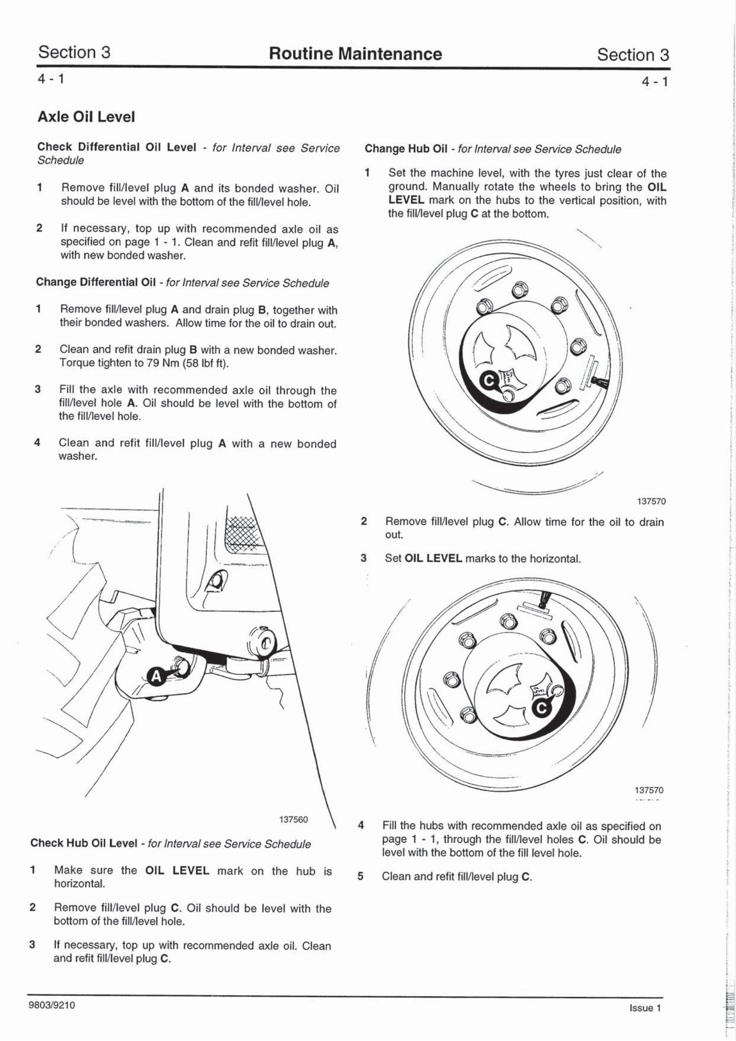 JCB SD 40 AXLES Factory Workshop Service Manual 9803/9210