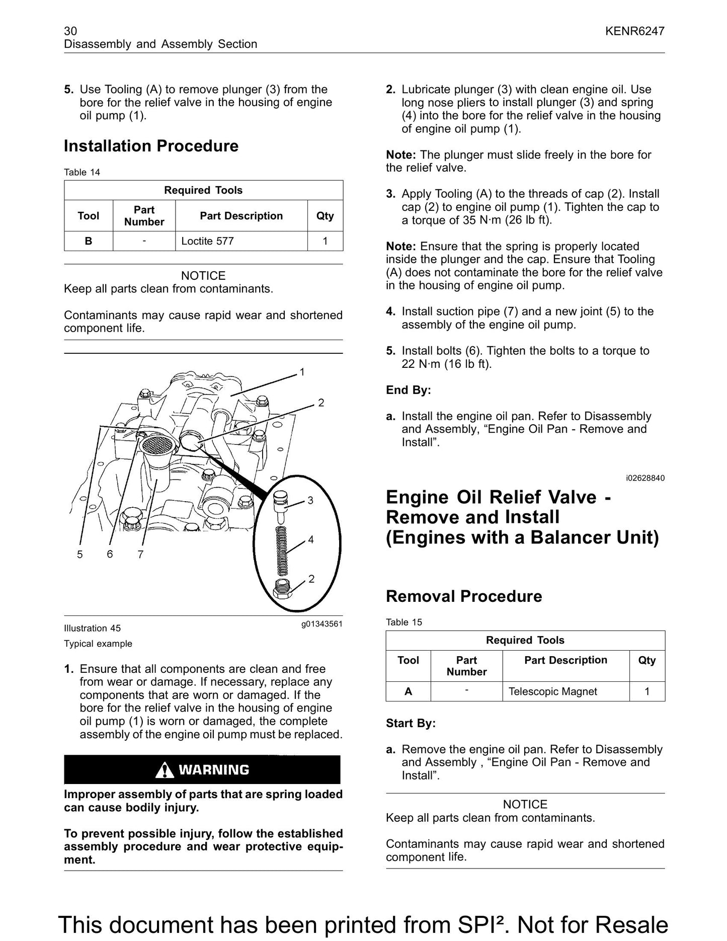 Perkins 1104D NK NL NM Industrial Engine Disassembly and Assembly Manual KENR6247