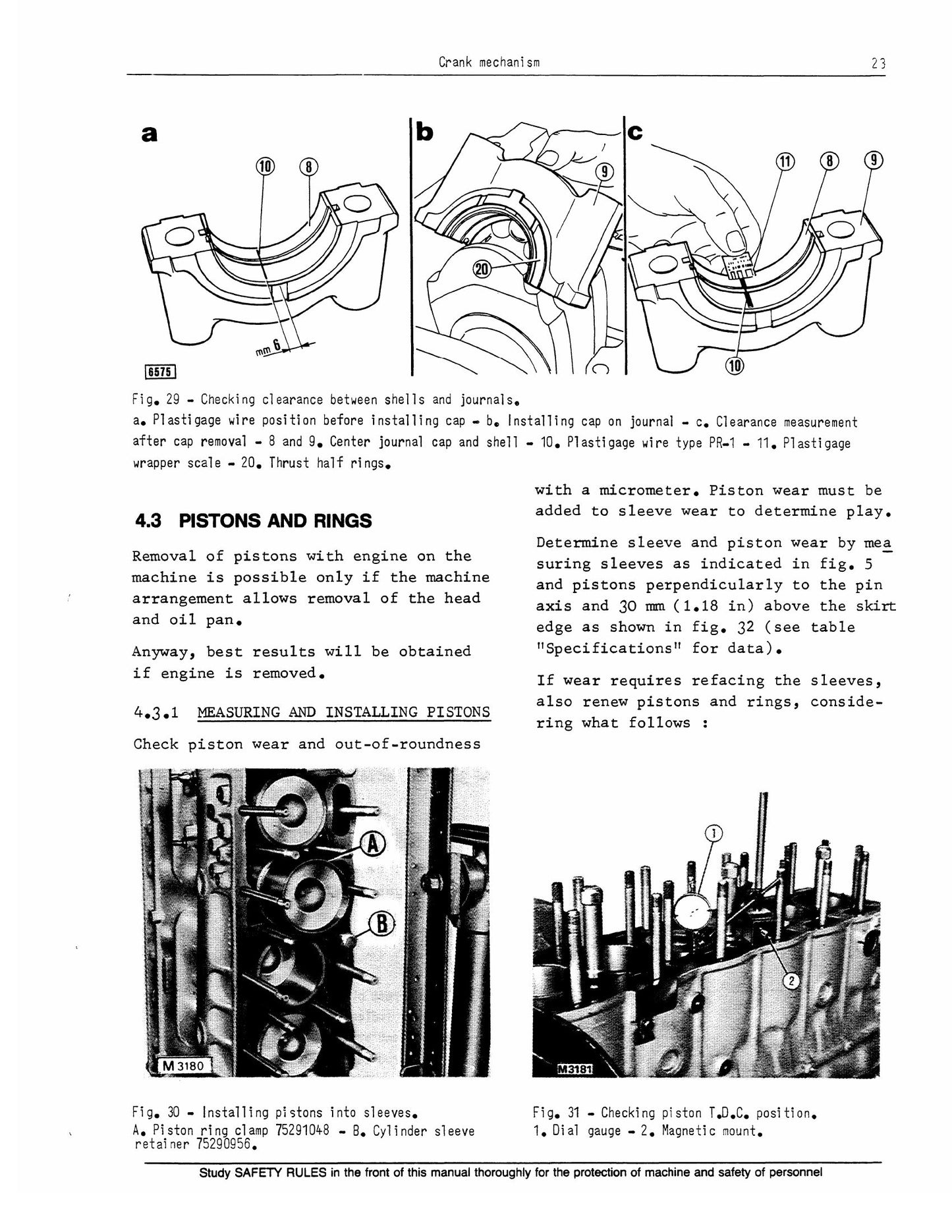 Fiat-Allis 8365 Engine Factory Workshop Service Manual FORM 604.06.293