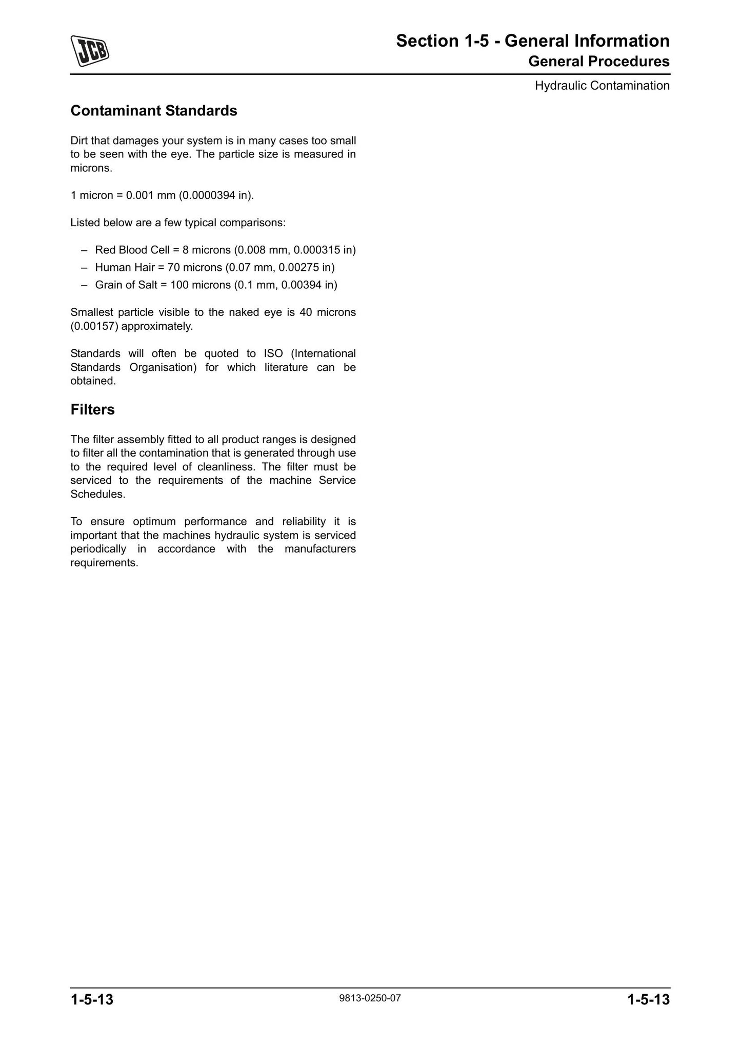 JCB Backhoe Loader Factory Workshop Service Manual 9813/0250-07