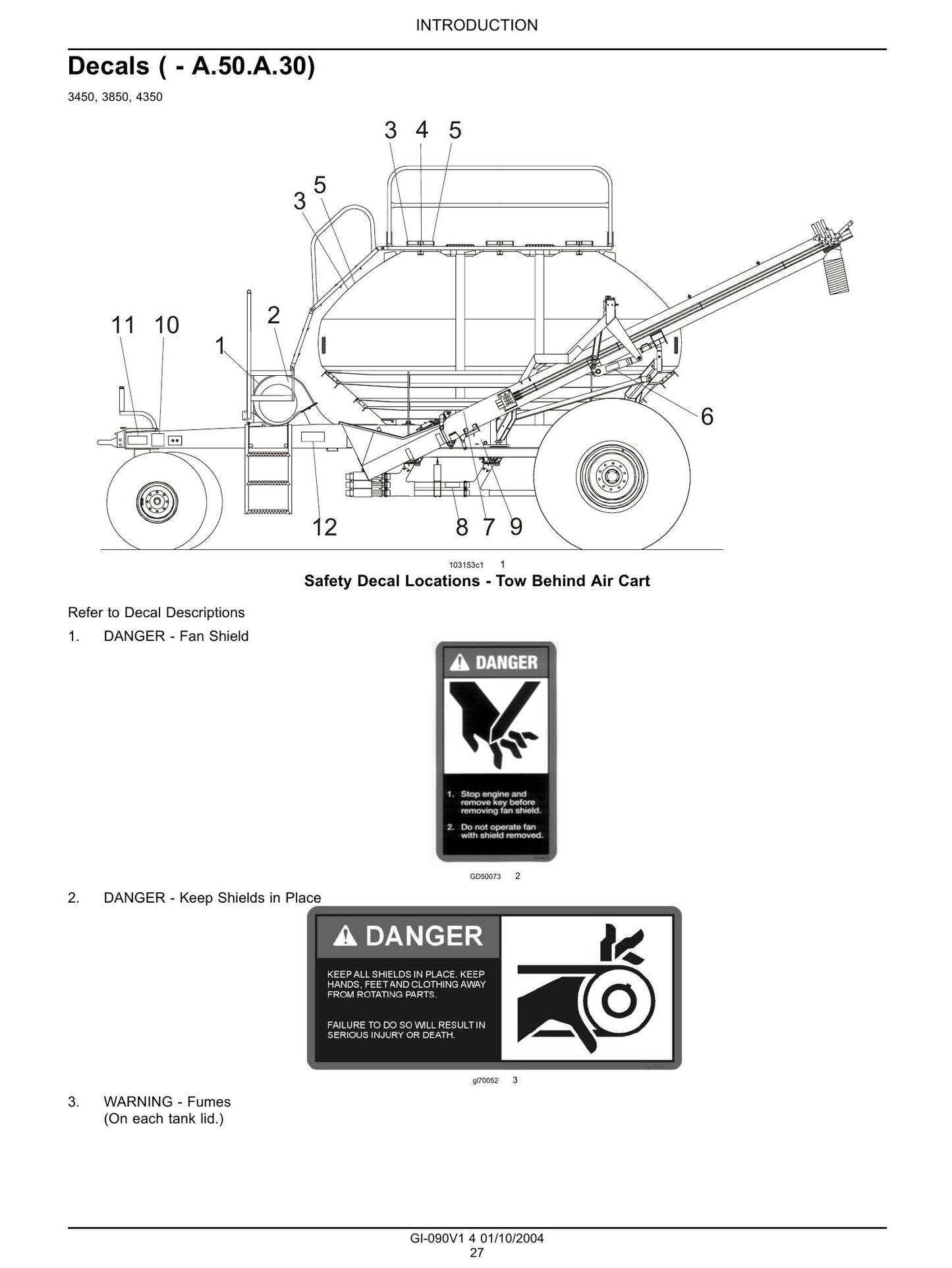 Flexi-Coil 1740 2340 2640 3450 3850 4350 Air Cart Factory Workshop Service Manual GI-090V1