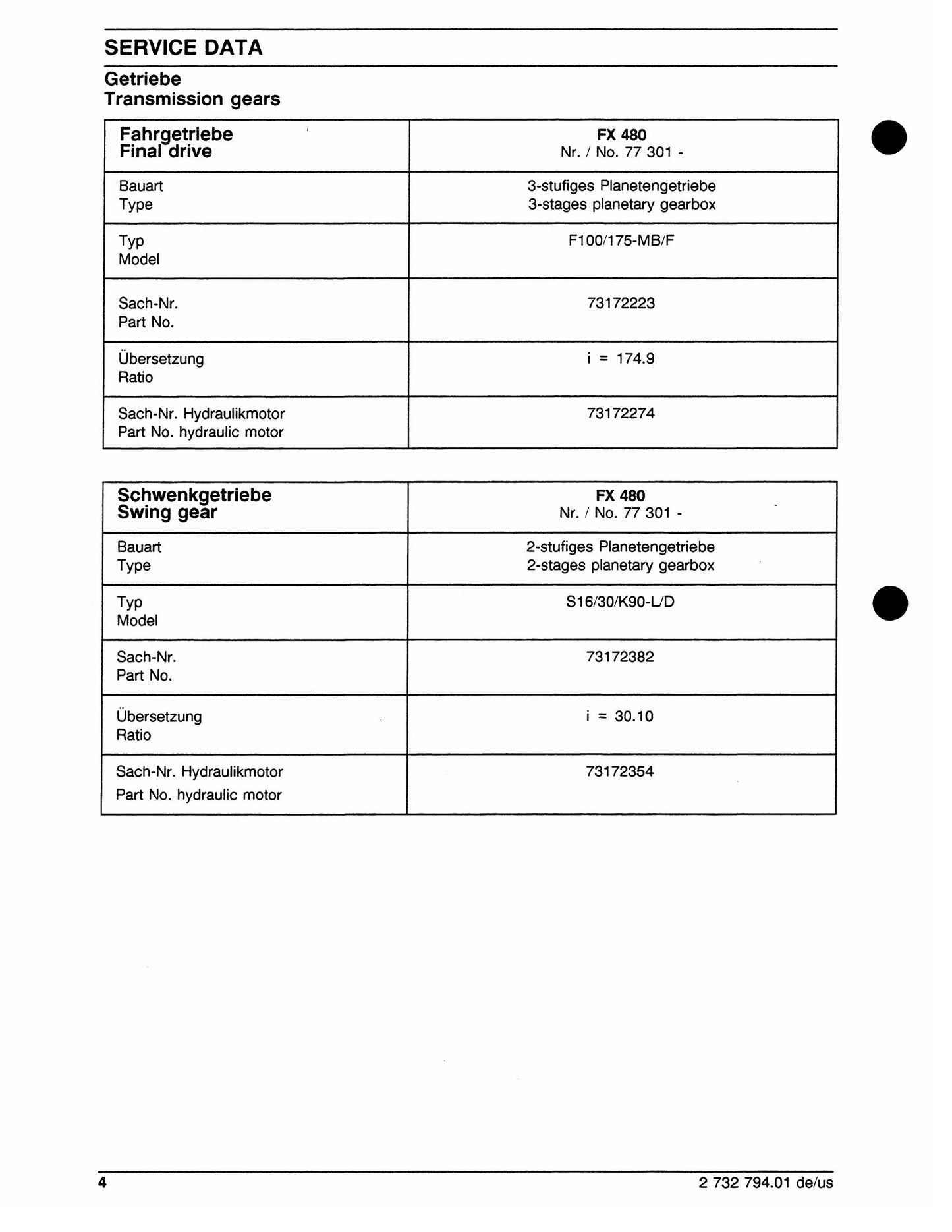 FIATALLIS FX480LC Crawler Excavator Factory Workshop Service Manual 73176979