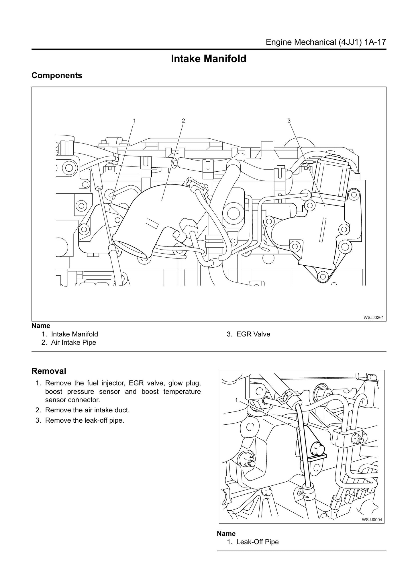 ISUZU A1-4JJ1 Industrial Diesel Engine Workshop Manual 9806-3060