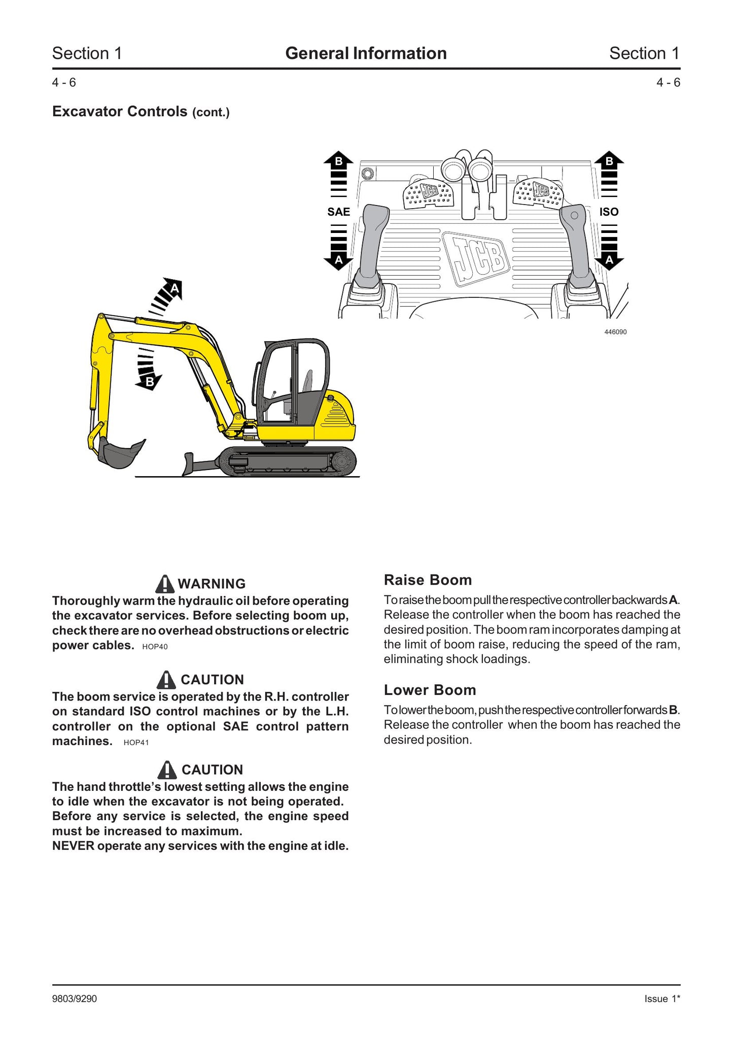JCB 8052 8060 Mini Excavator Factory Workshop Service Manual 9803/9290