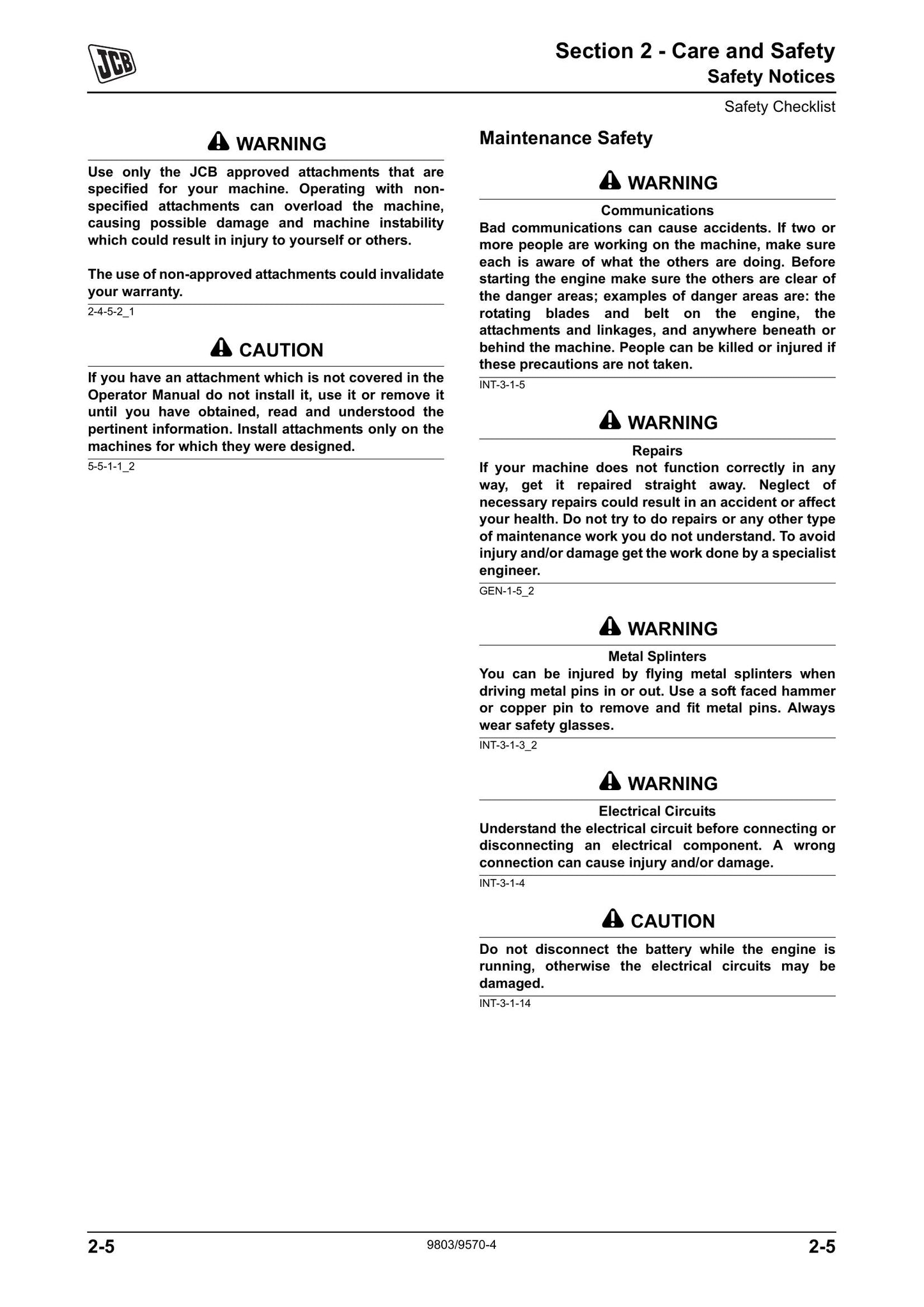 JCB HTD5 Dumpster Factory Workshop Service Manual 9803/9570-4