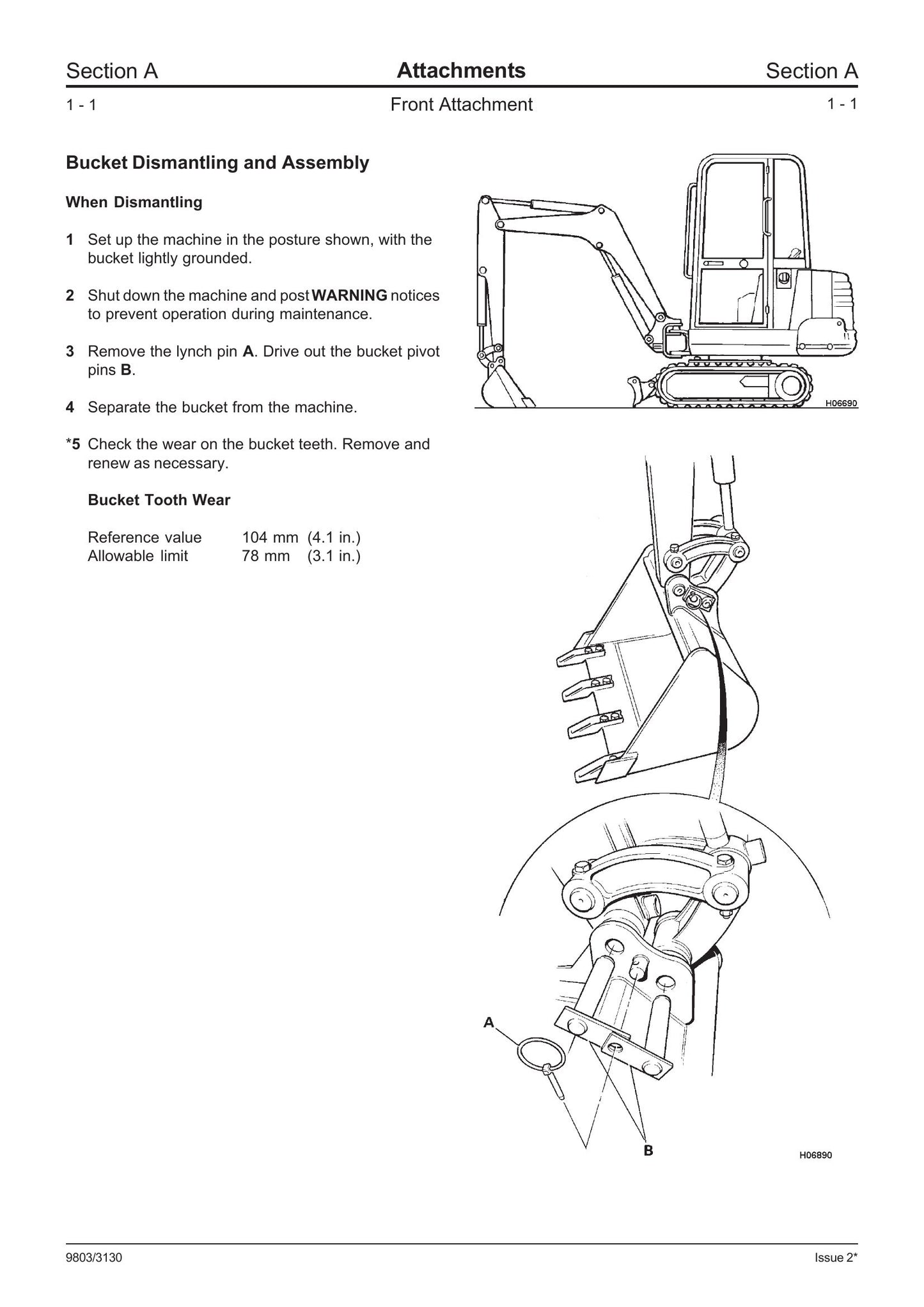 JCB 801.4 801.5 801.6 Mini Excavator Factory Workshop Service Manual 9803/3130