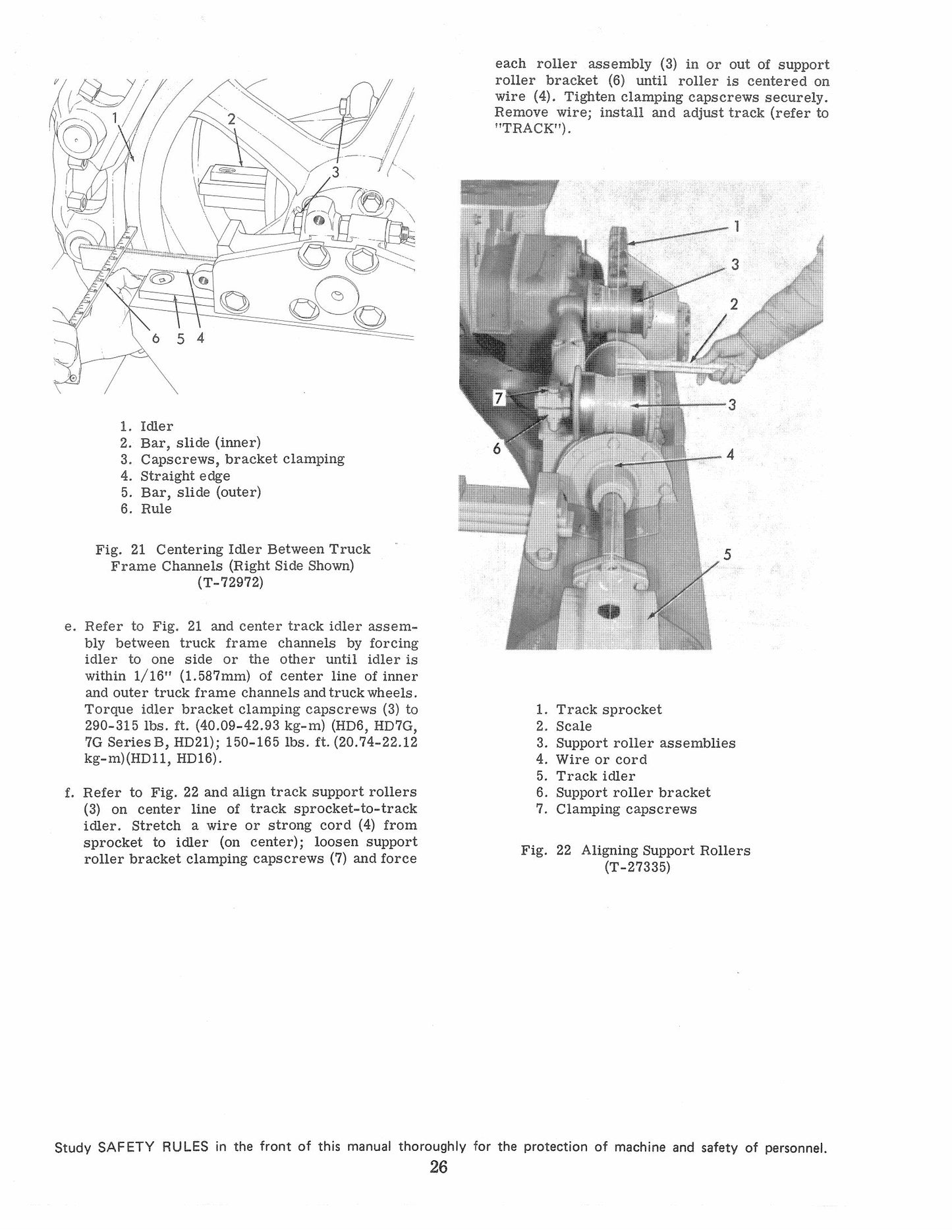 FIAT-ALLIS HD-6 HD-11 HD-16 HD-21 6G 7G 7G-B 11G 21G Crawler Tractor Crawler Loader Factory Workshop Service Manual Undercarriage 73121214