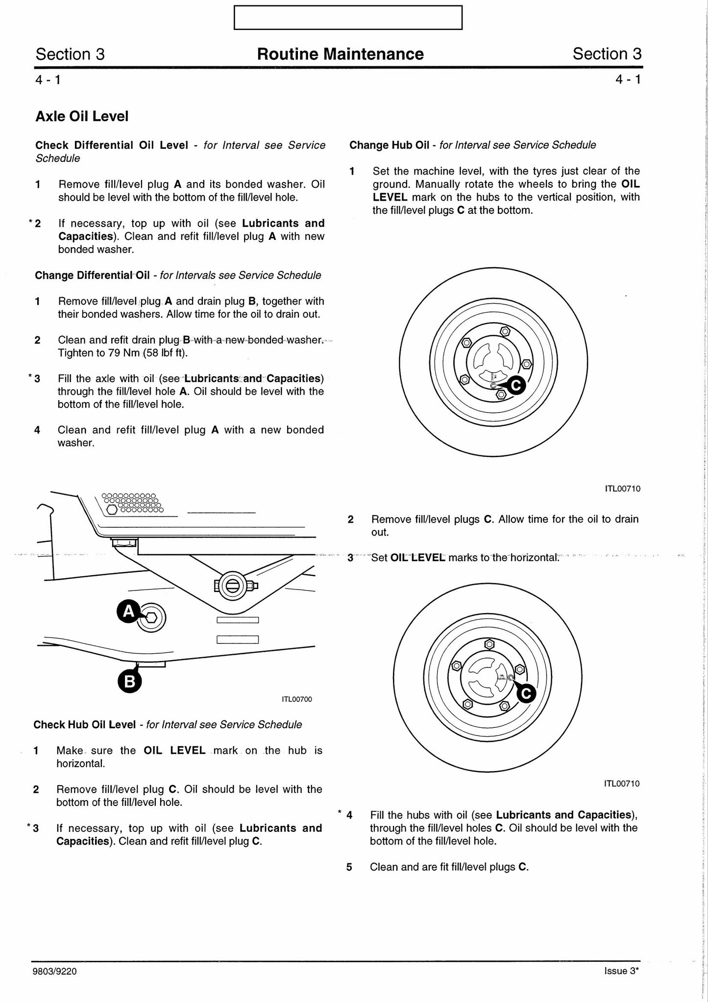 International Transmissions LTD SD 55/ST Axle Factory Workshop Service Manual 9803/9220