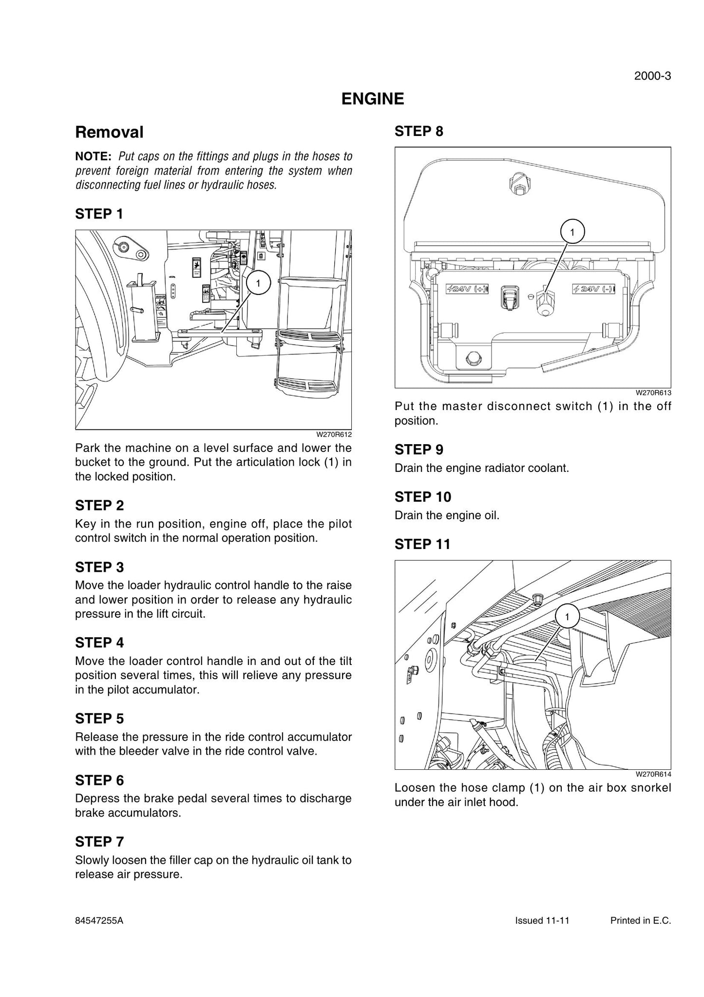 New Holland W270C W300C Wheel Loader Factory Workshop Service Manual 84547255A