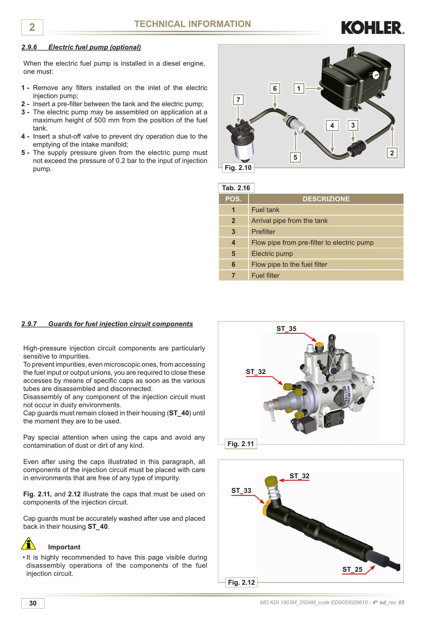 KOHLER KDI 1903 M 2504 M Engine Workshop Manual ED0053029610
