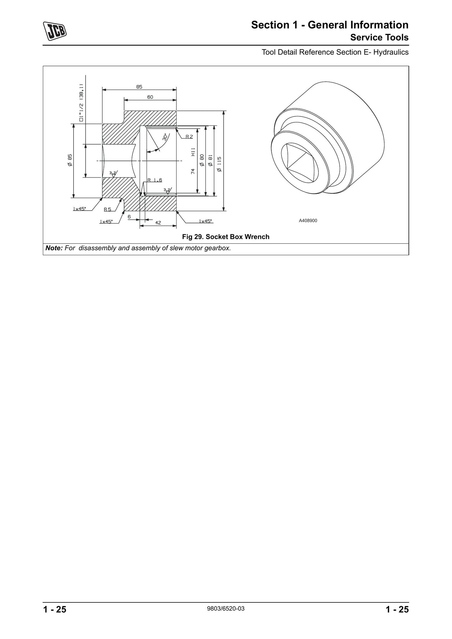 JCB JS115 JS130 JS130LC JS145 JS160 JS180 Crawler Excavator Factory Workshop Service Manual 9803/6520-3