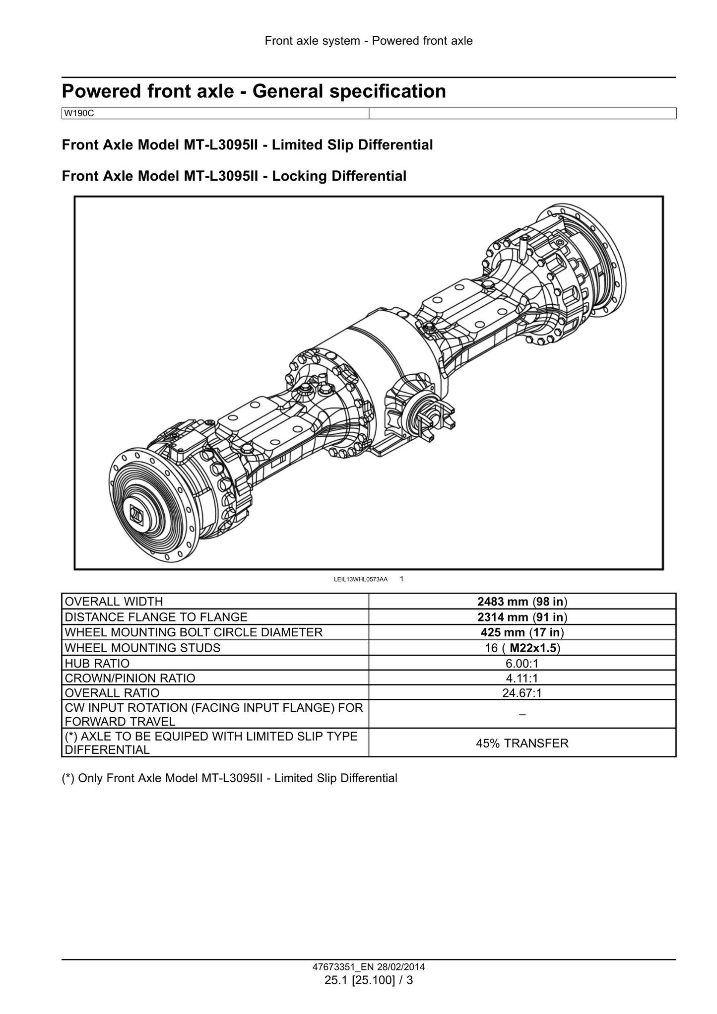 New Holland W190C W230C Wheel Loader Factory Workshop Service Manual 47865326