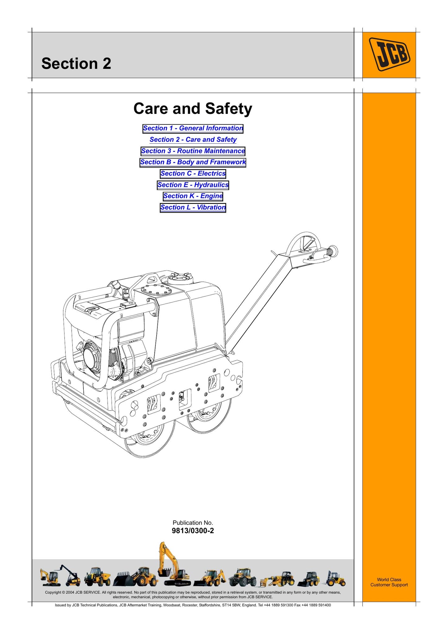 JCB VMD70 VMD100 Roller Factory Workshop Service Manual 9813/0300-