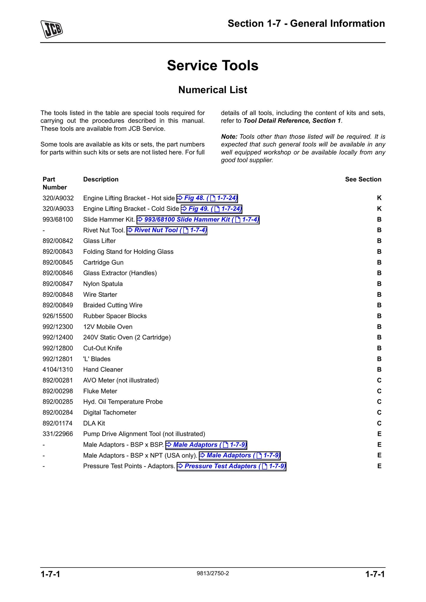 JCB JS300 JS330 JS360/370 Tracked Excavator Factory Workshop Service Manual 9813/2750-2
