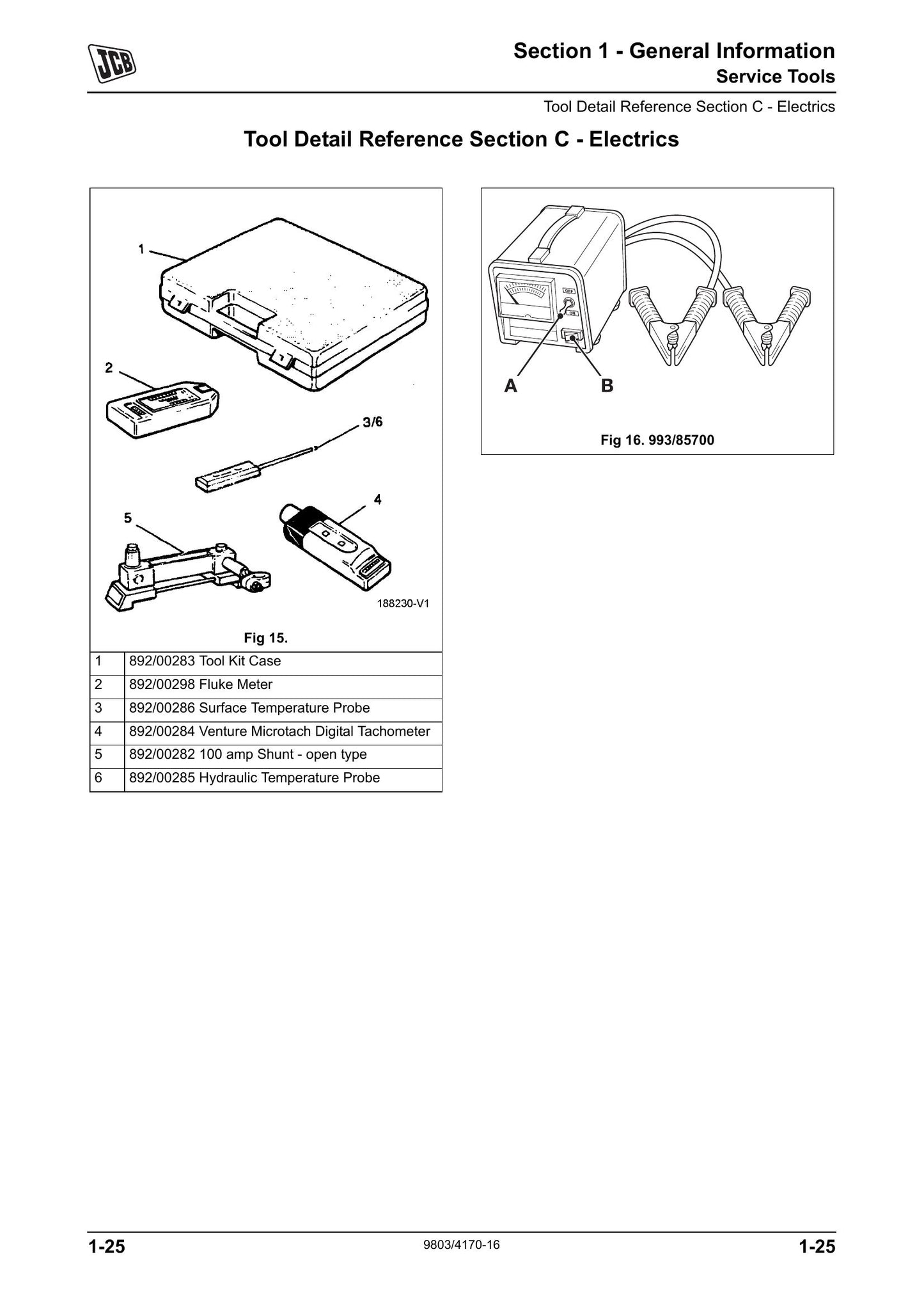 JCB 412S 414S 416S Wheel Loader Factory Workshop Service Manual 9803/4170