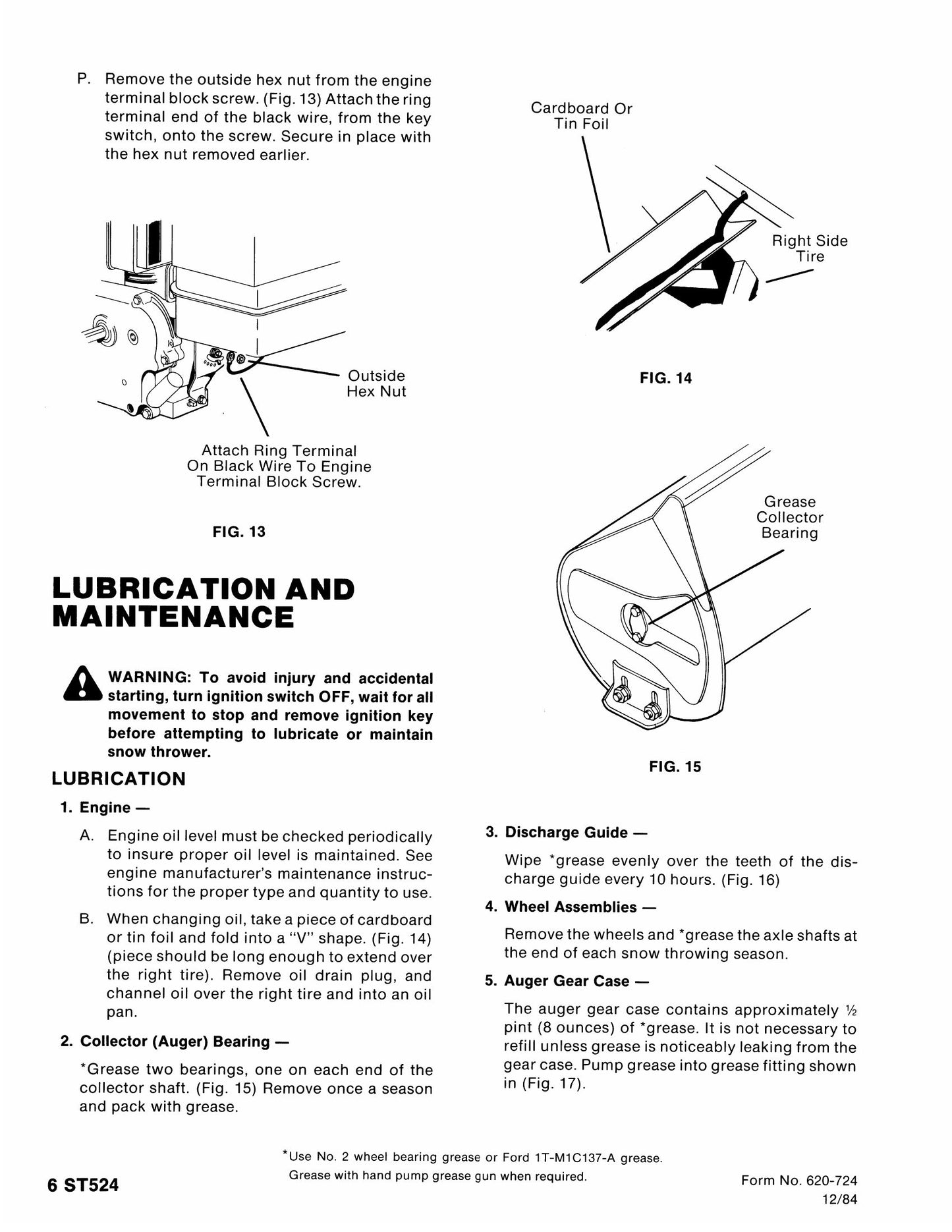 FORD 09GN-5203 5239 5241 Snow Thrower Factory Workshop Repair Manual
