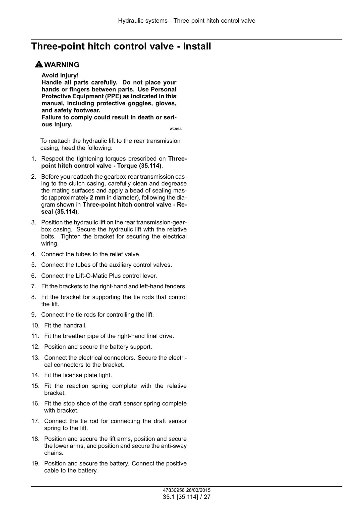 New Holland TK4030V TK4050 TK4050M TK4060 Tractor Factory Workshop Service Manual 47869948