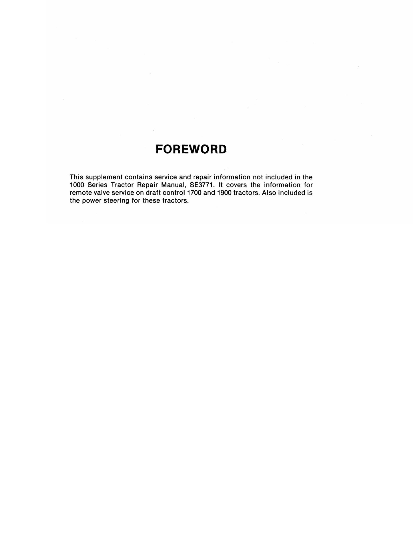 FORD 1100 1200 1300 1500 1700 1900 Tractor Factory Workshop Service Manual 40130040A
