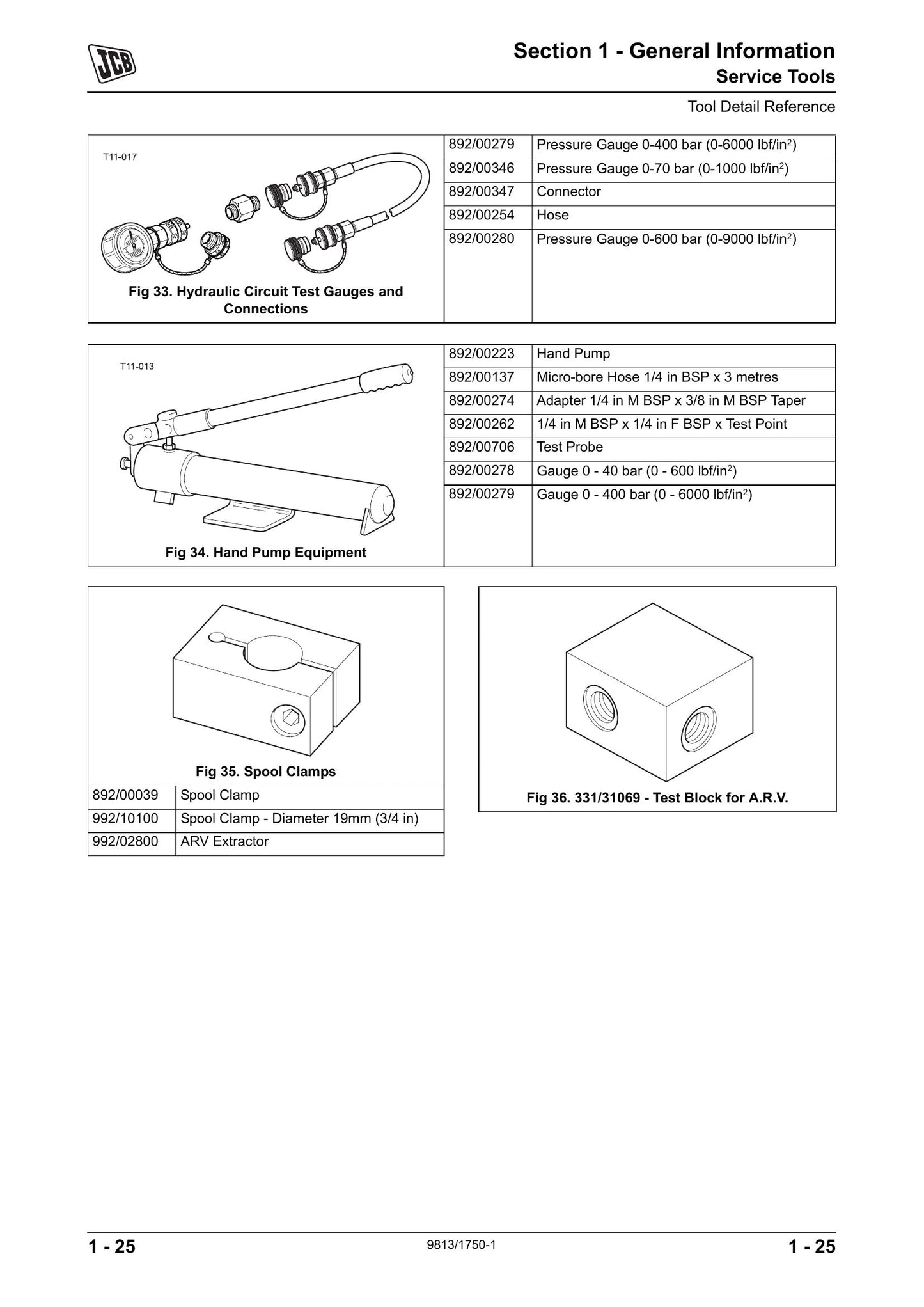 JCB 8061 Mini Excavator Factory Workshop Service Manual 9813/1750-1