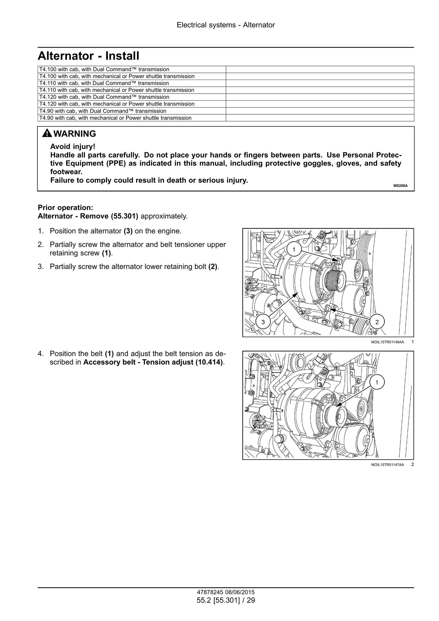 New Holland T4.90 T4.100 T4.110 T4.120 Tractor Factory Workshop Service Manual 47899693