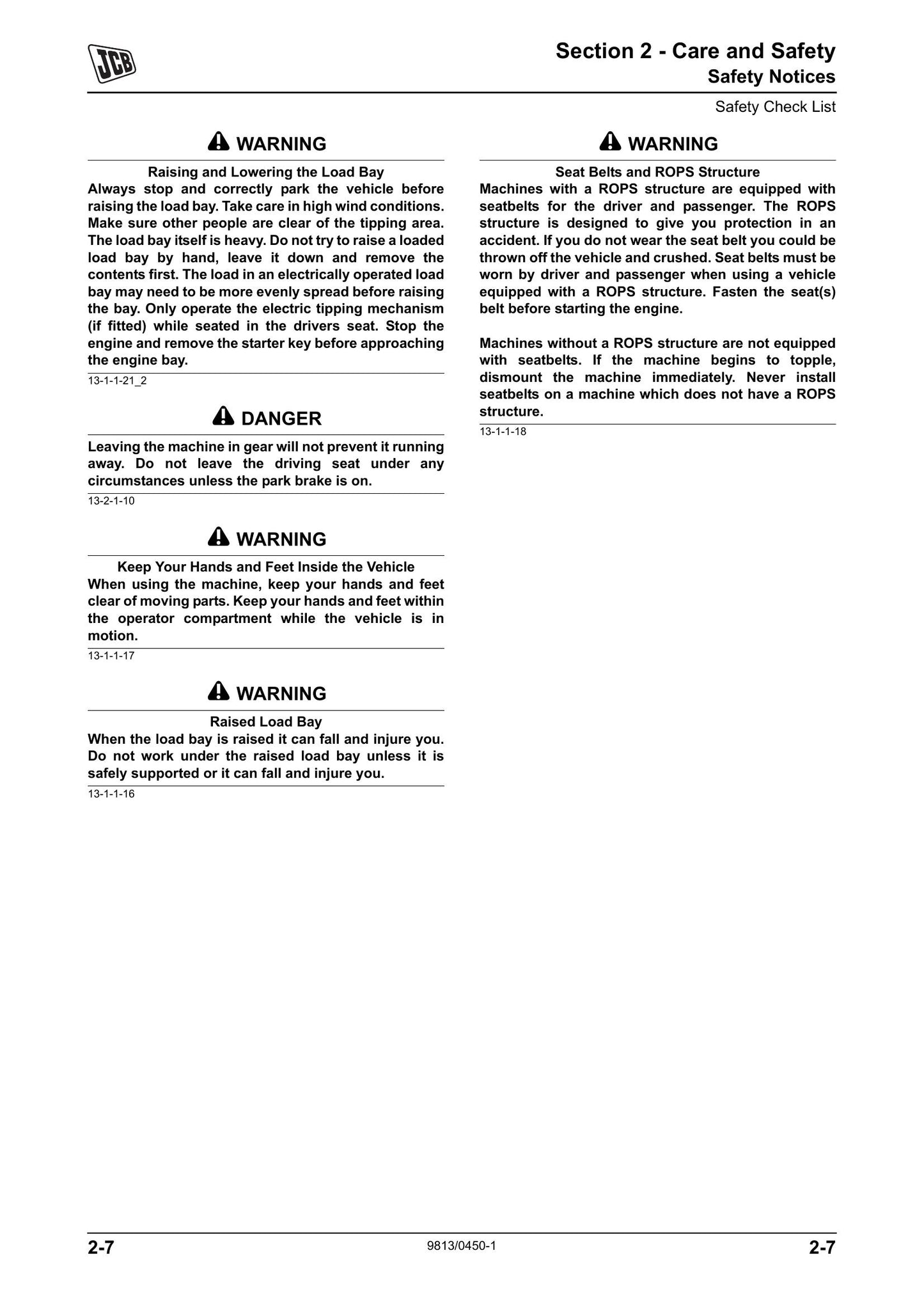 JCB Workmax 800D Utility Vehicle Factory Workshop Service Manual 9813/0450-1