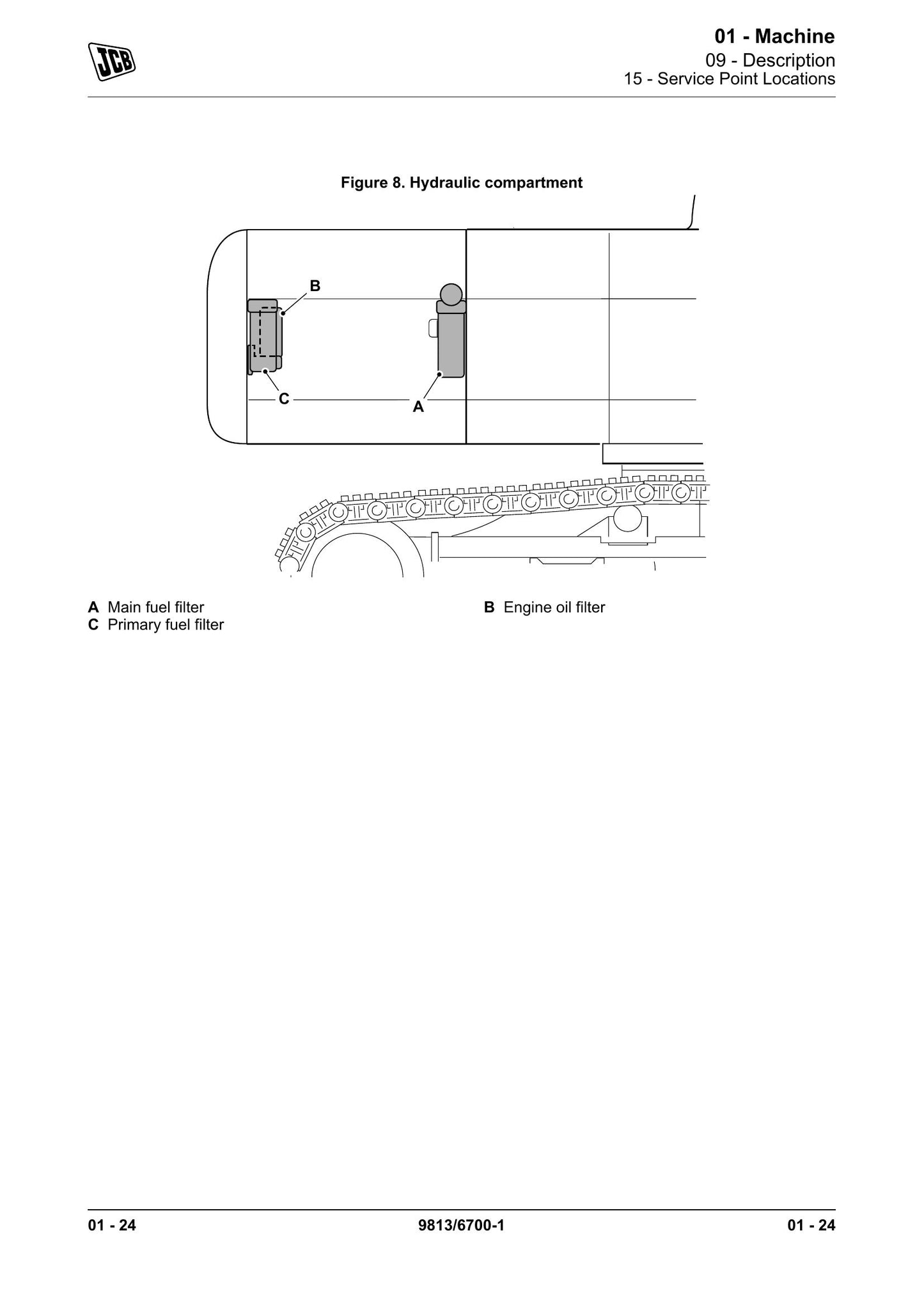 JCB 305 JS305 Excavator Factory Workshop Service Manual 9813/6700