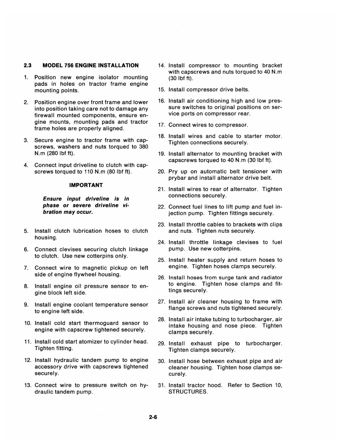 FORD 756 836 856 876 936 956 976 Tractor Factory Workshop Service Manual 40075691