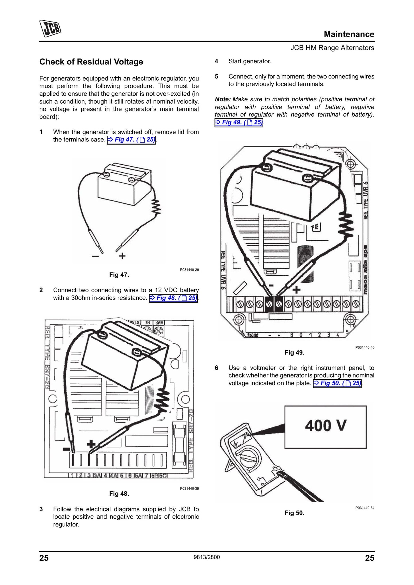 JCB HM160 HM200 HM230 HM250 HM355 Generator Factory Workshop Service Manual 9813/2800