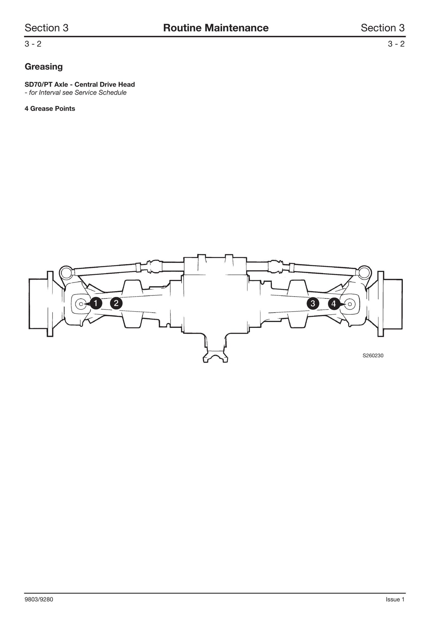 JCB SD70/PT Axles Factory Workshop Service Manual 9803/9280
