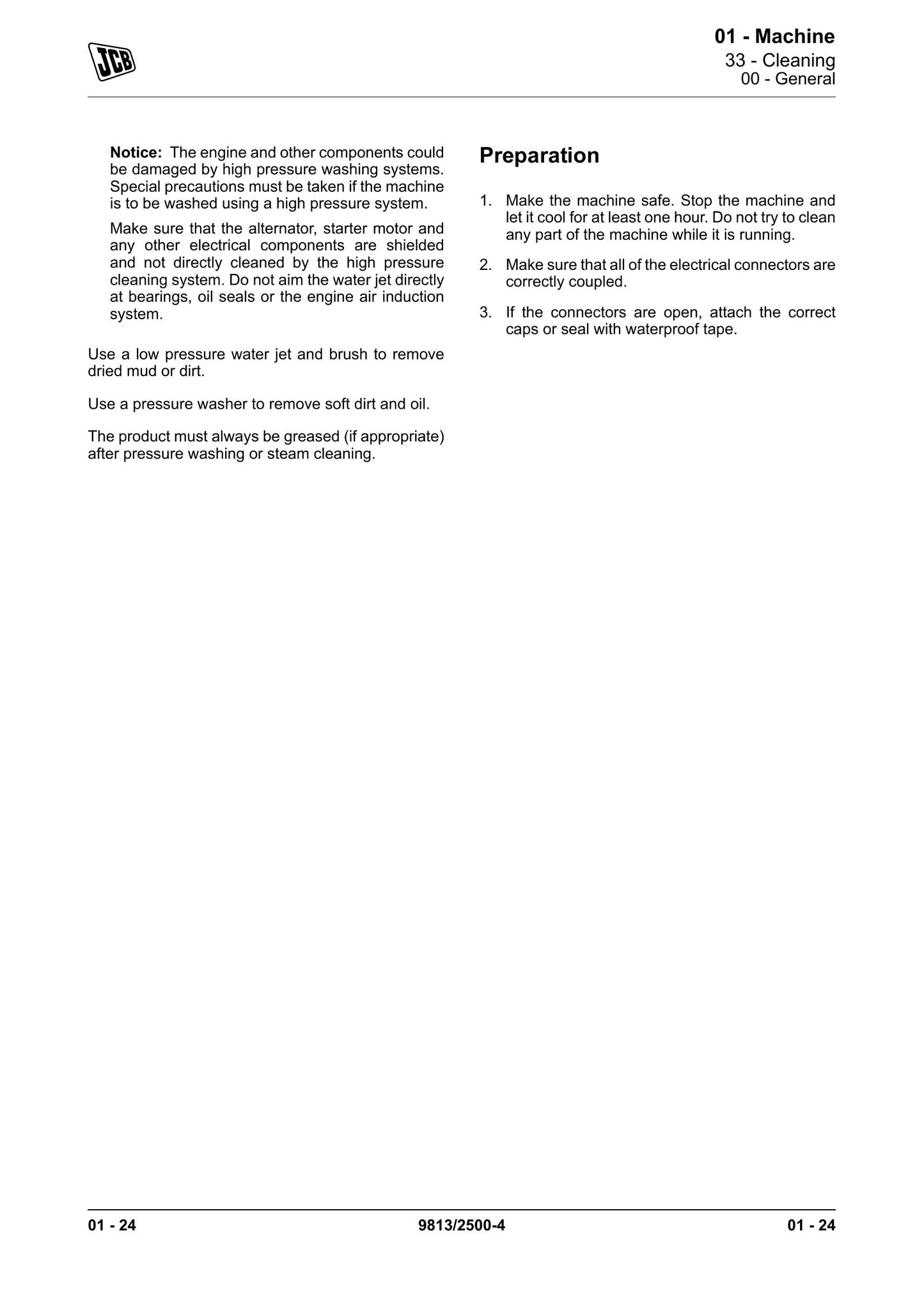 JCB TLT 30D High Lift TLT 35D TLT 35D 4x4 Telehandler Factory Workshop Service Manual 9813/2500