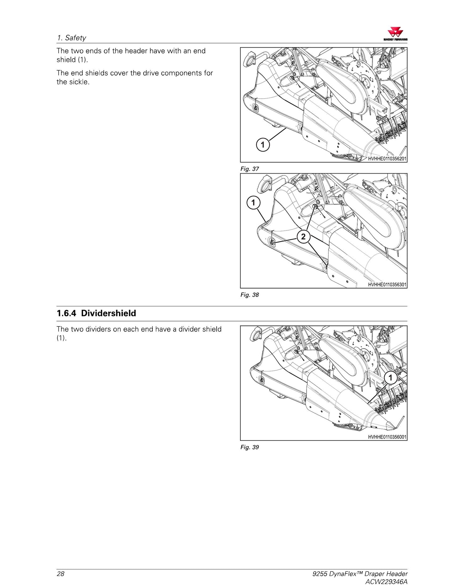 MASSEY FERGUSON MF9200 Series Draper Header Factory Workshop Operator Manual