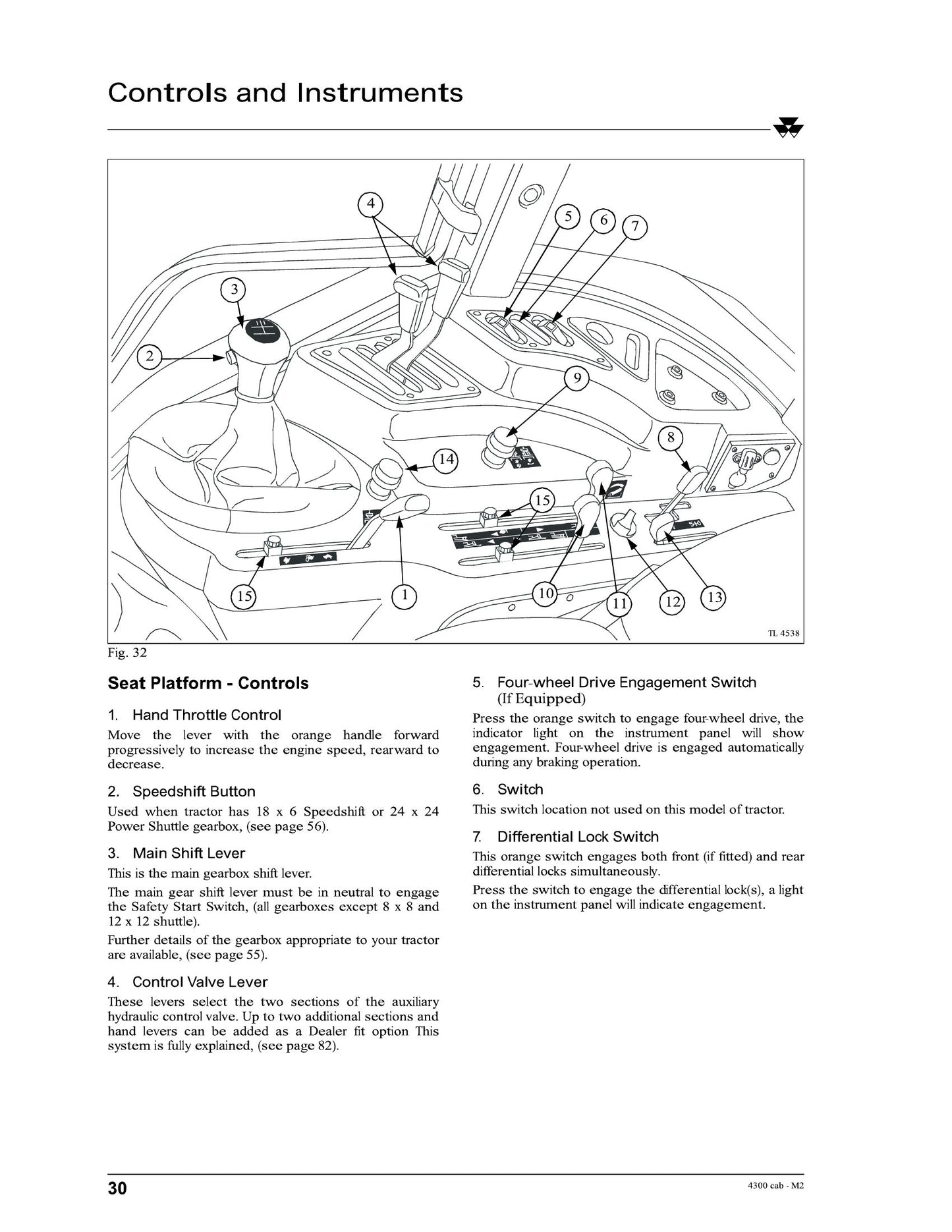 MASSEY FERGUSON 4315 4320 4325 4335 4345 4355 4360 4365 4370 Tractor Factory Workshop Operator Manual 1857 311 M2
