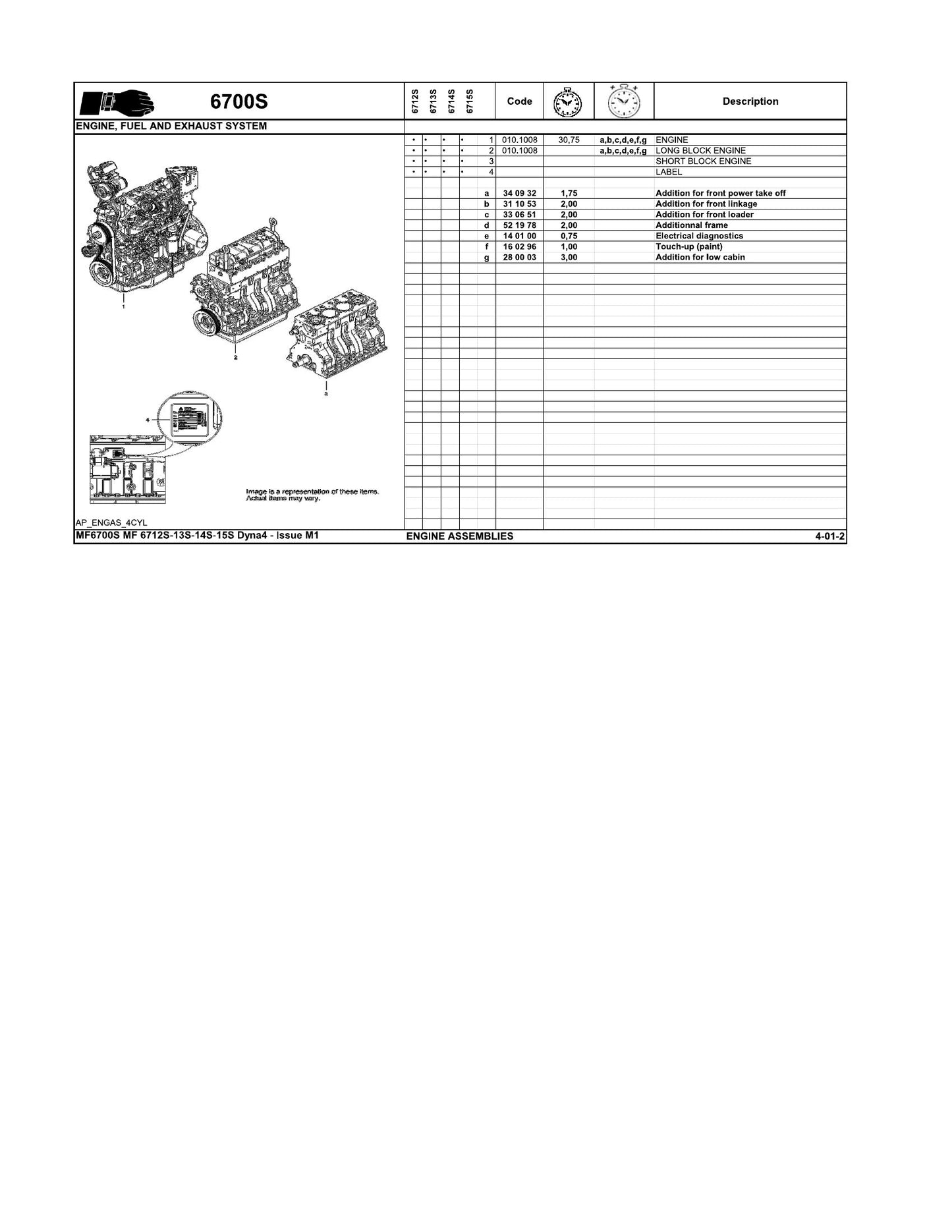 MASSEY FERGUSON MF 6700 RTS Tractor Factory Workshop Operator Manual ACT003160