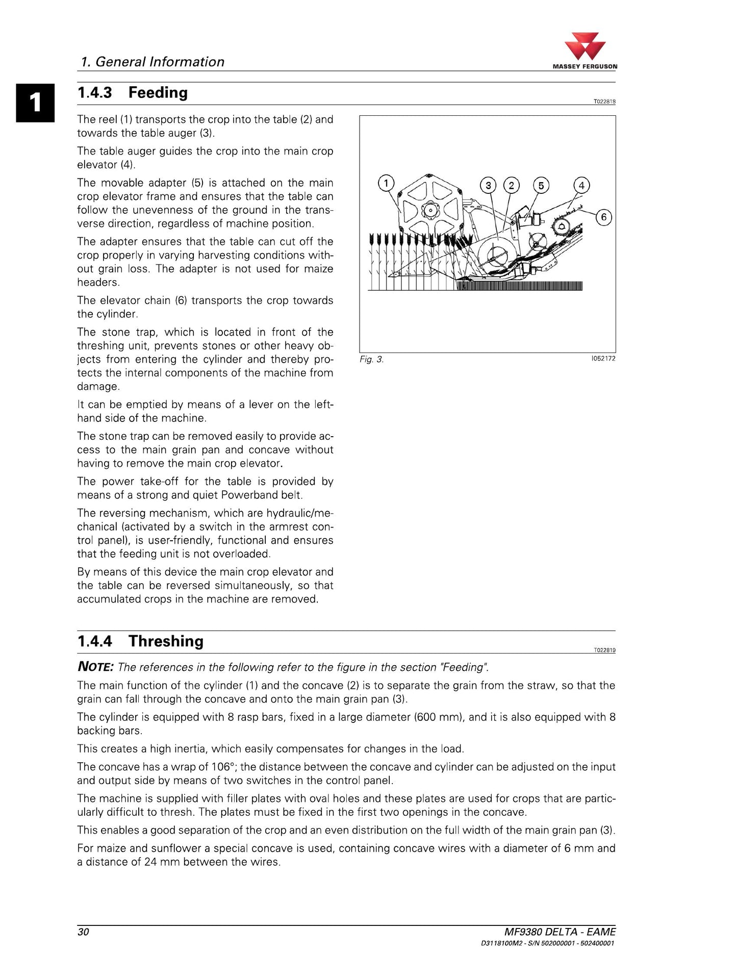 MASSEY FERGUSON 9380 DELTA Combine Harvester Factory Workshop Operator Manual