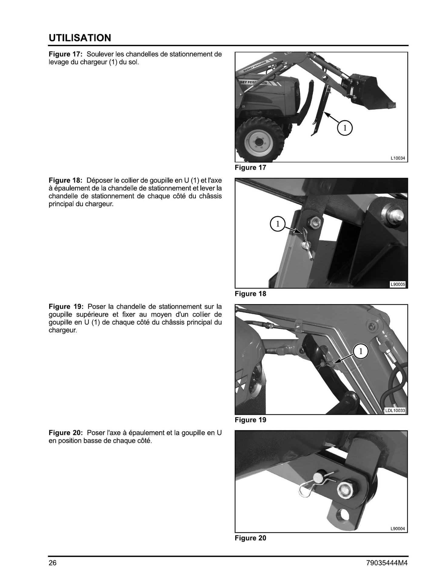 MASSEY FERGUSON L100 Wheel Loader Factory Workshop Operator Manual (FR)