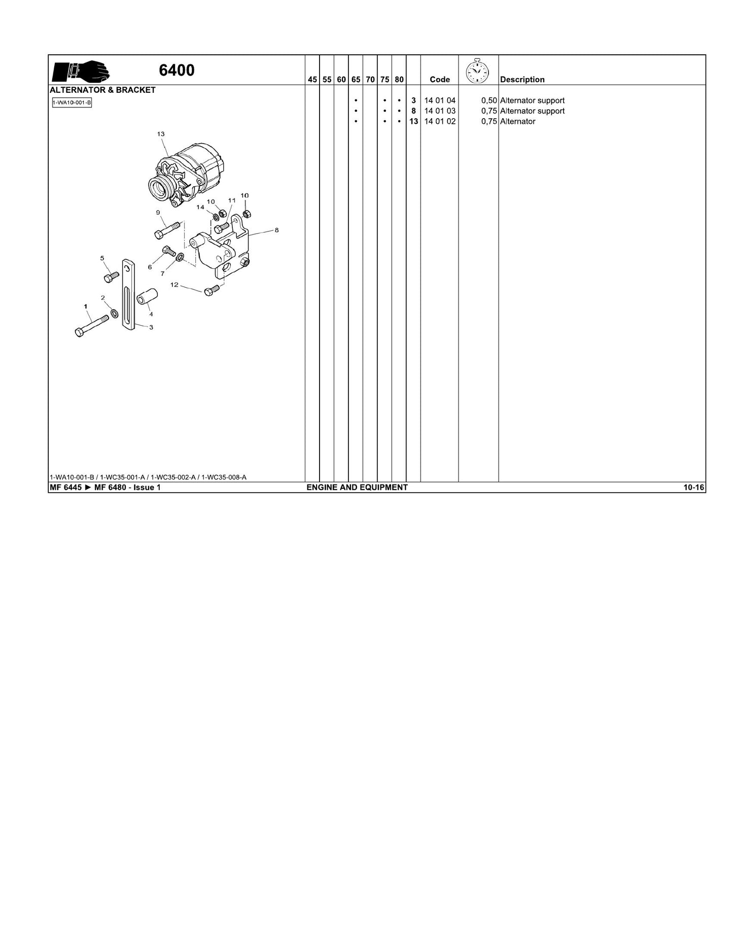 MASSEY FERGUSON MF 6400 Tractor Factory Workshop Parts Catalog