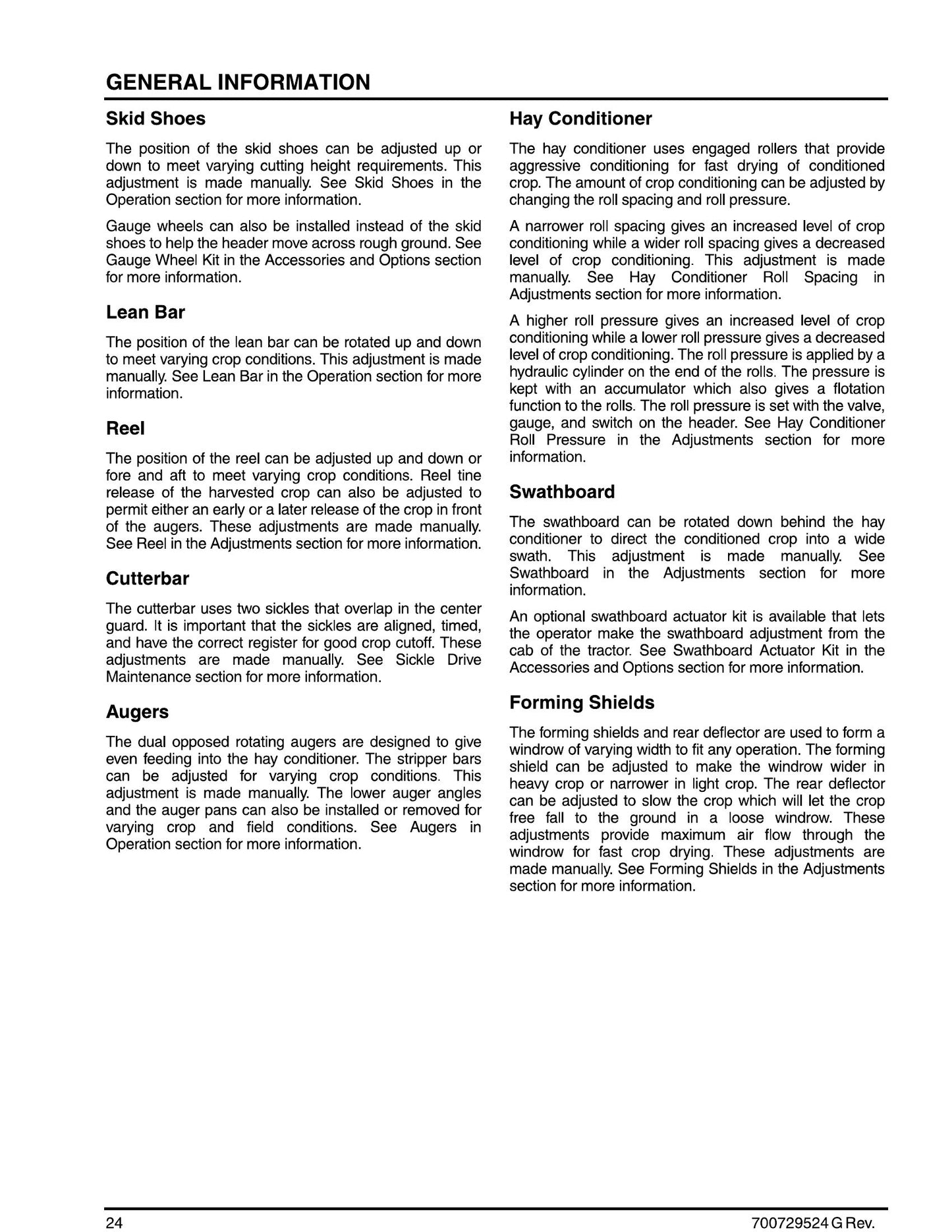 MASSEY FERGUSON MF1474 MF1476 Center Pivot Mower Conditioner Factory Workshop Operator Manual (EN)
