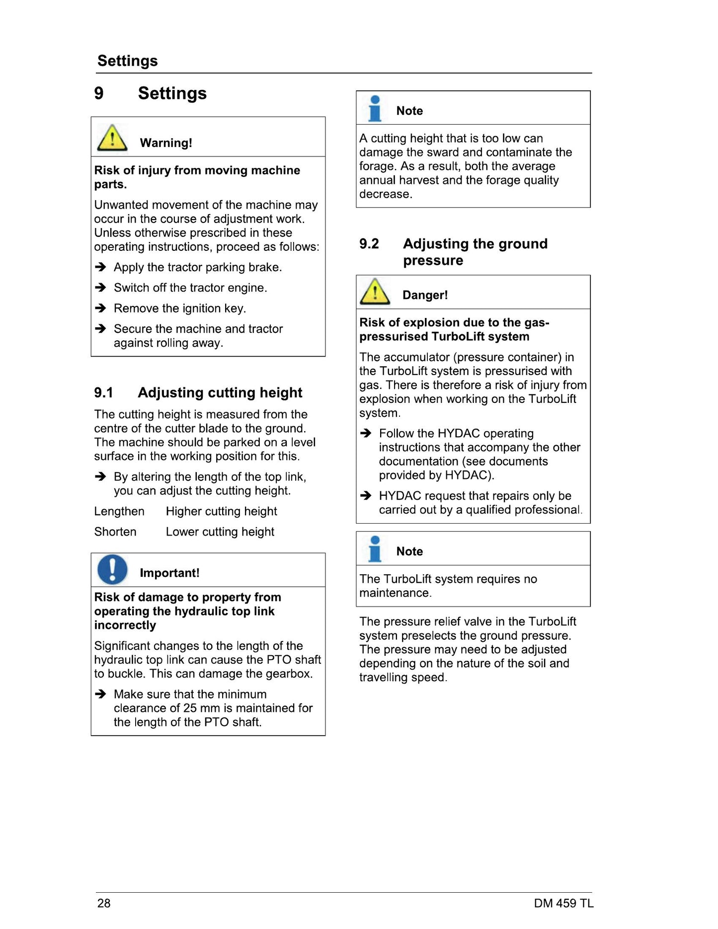 MASSEY FERGUSON DM 459 Mower Factory Workshop Operator Manual