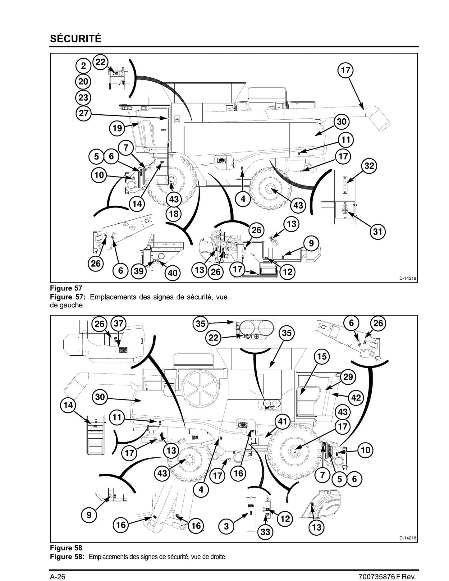 MASSEY FERGUSON MF9005 9695 9795 Combine Harvester Factory Workshop Operator Manual (FR)