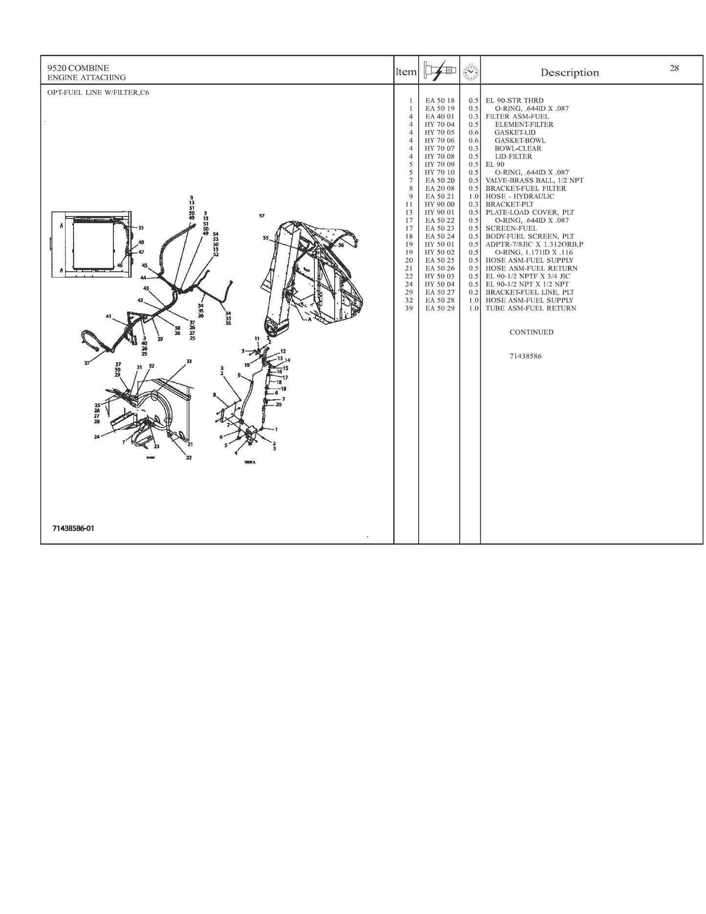 AgCO 9520 9530 Combine Repair Time Schedule 4283476M2