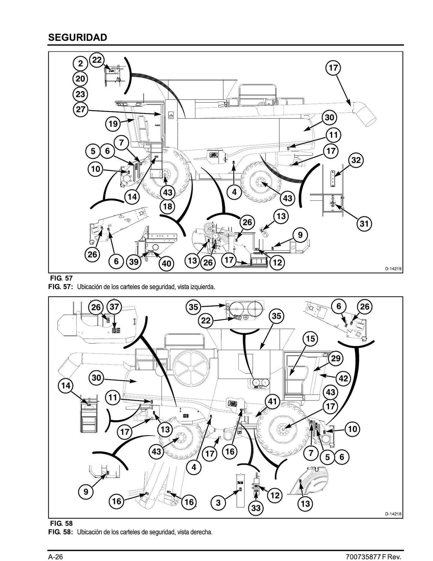 MASSEY FERGUSON 9695 9795 Combine Harvester Factory Workshop Operator Manual (ES)