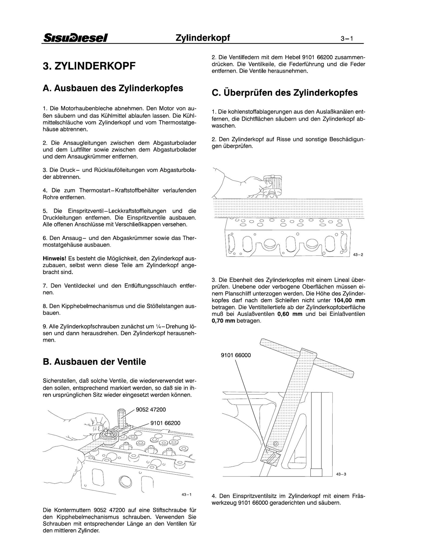 SISU Diesel 645 Motor Workshop Manual