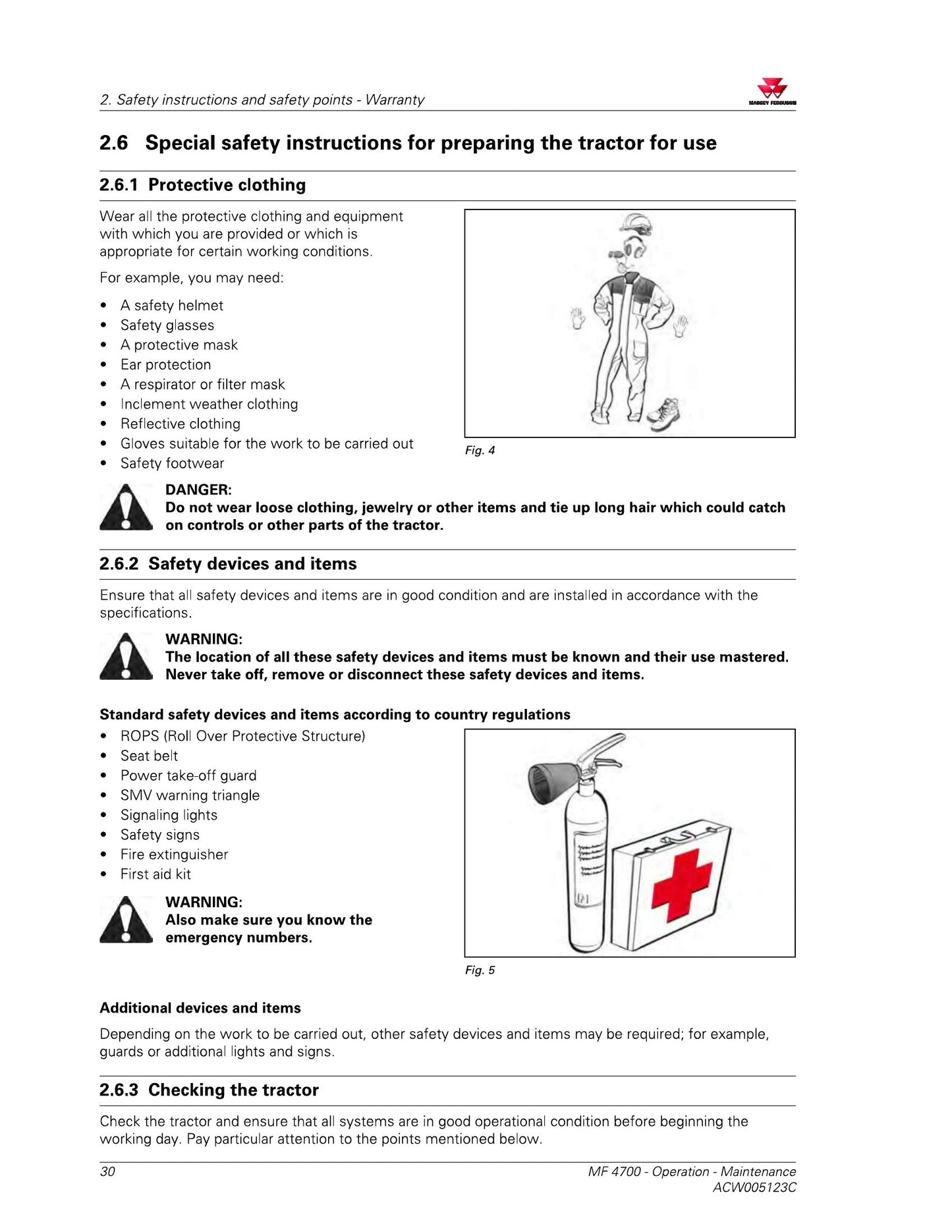 MASSEY FERGUSON MF 4700 MF 4707 MF 4708 MF 4709 Tractor Factory Workshop Operator Manual ACW005123C