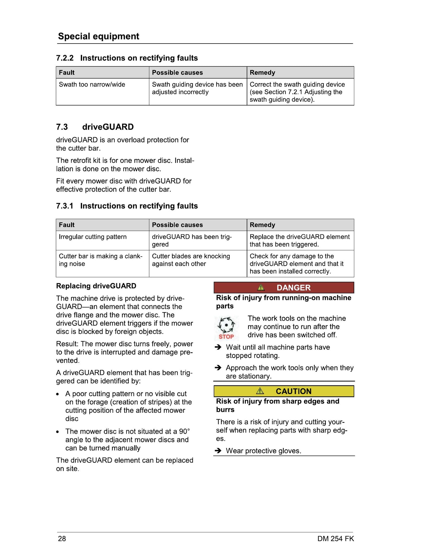 MASSEY FERGUSON DM 254 Disc Mower Factory Workshop Operator Manual FK