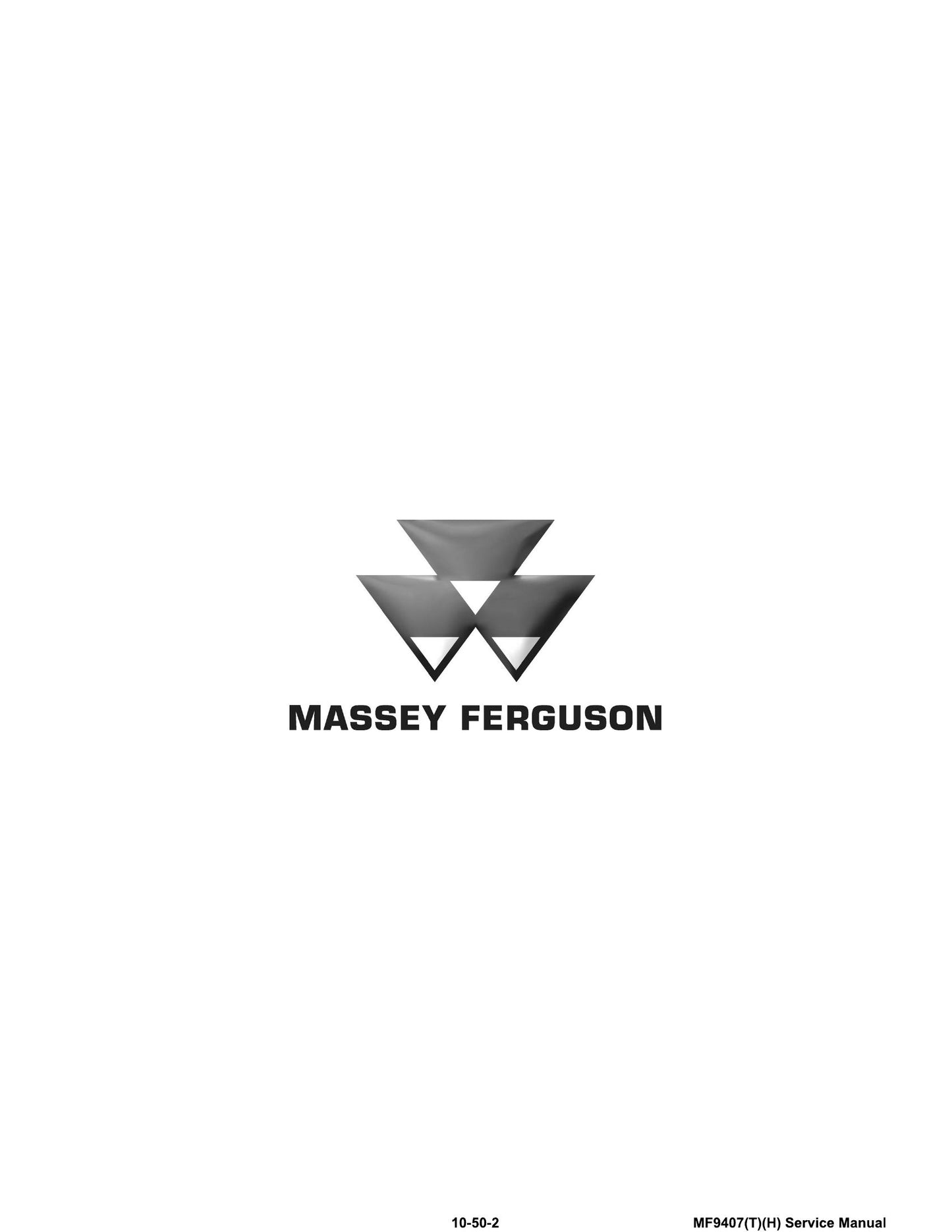 MASSEY FERGUSON MF9306(T)(H) MF9407(T) MF9407H Wheel Loader Factory Workshop Service Manual 1857780M1