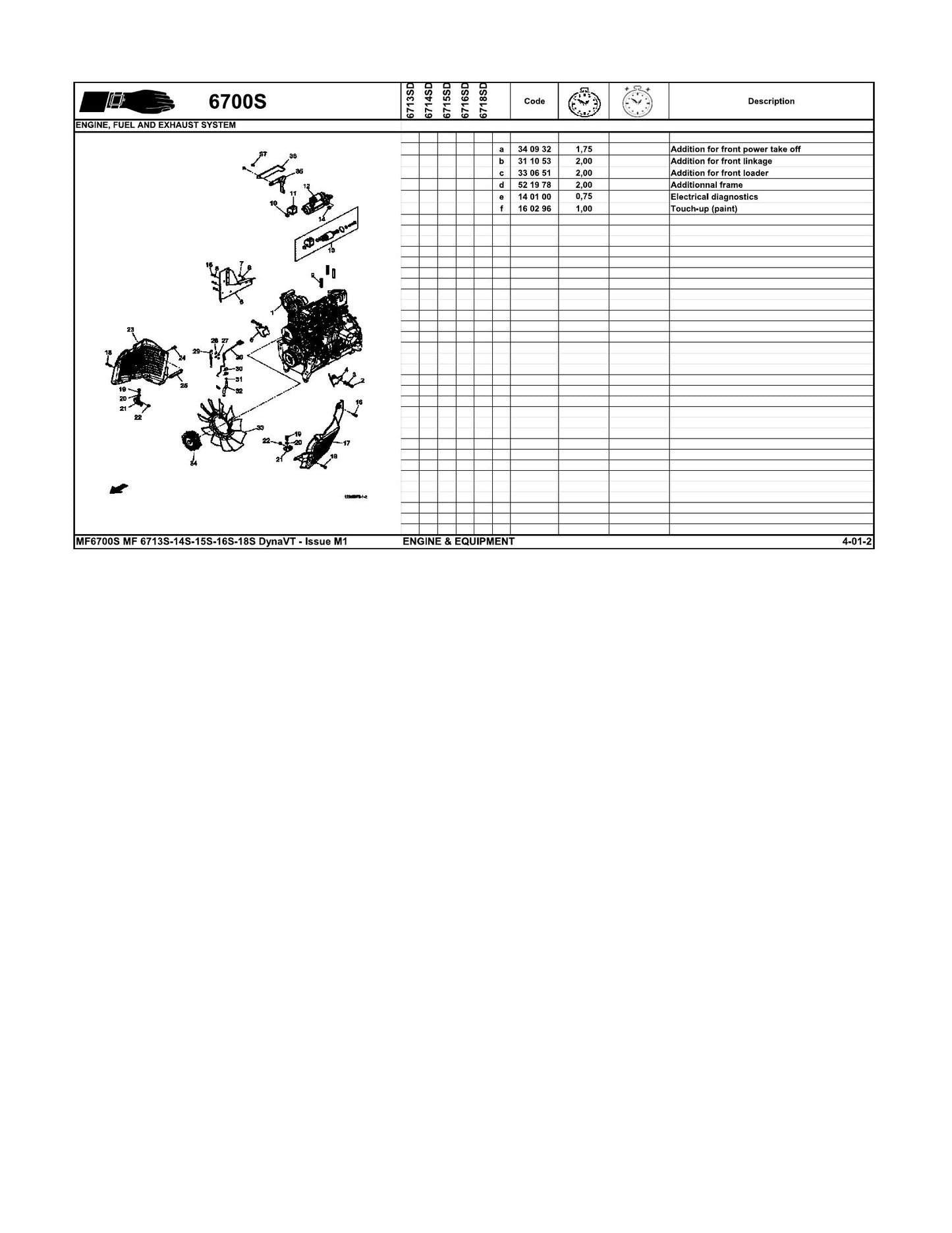 MASSEY FERGUSON MF 6700S RTS Tractor Factory Workshop Service Manual ACT003150